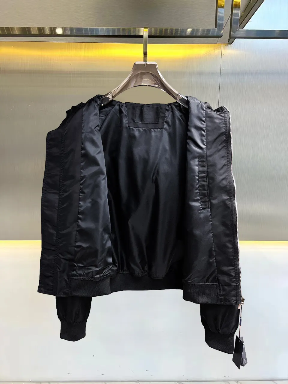 Hooded Nylon Gabardine Jacket D38014711 — view 3