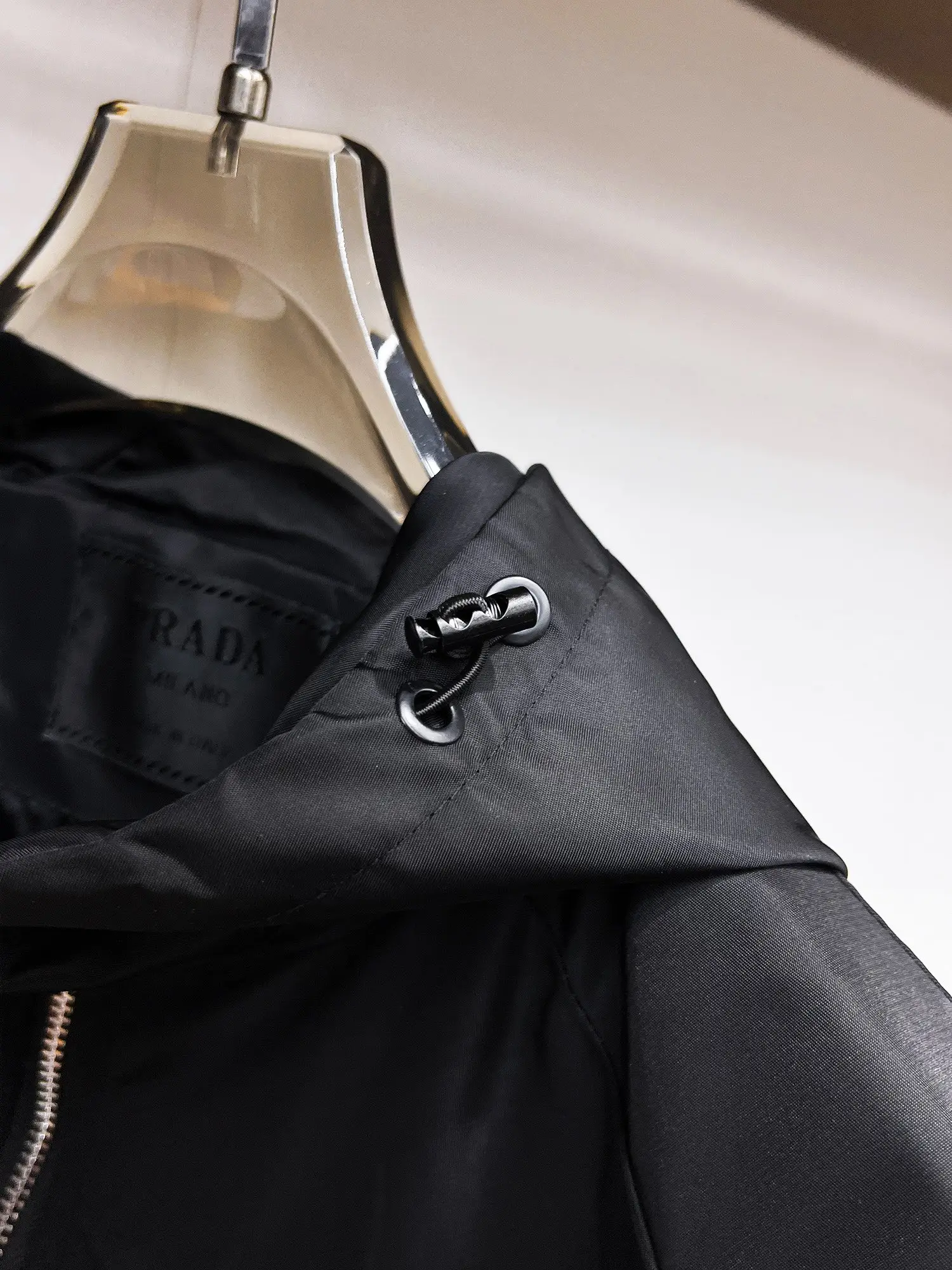 Hooded Nylon Gabardine Jacket D38014711 — view 10