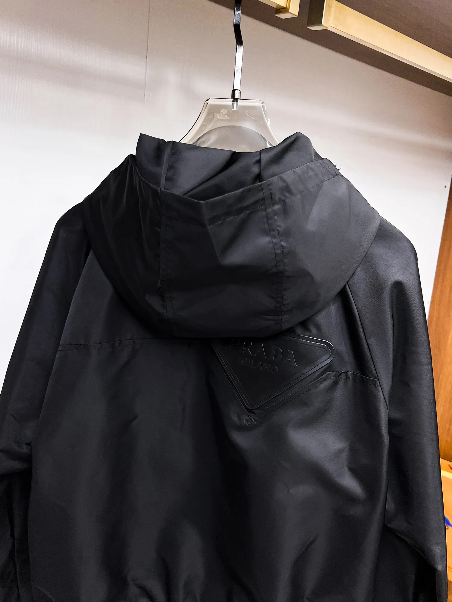 Hooded Nylon Gabardine Jacket D38014711 — view 14