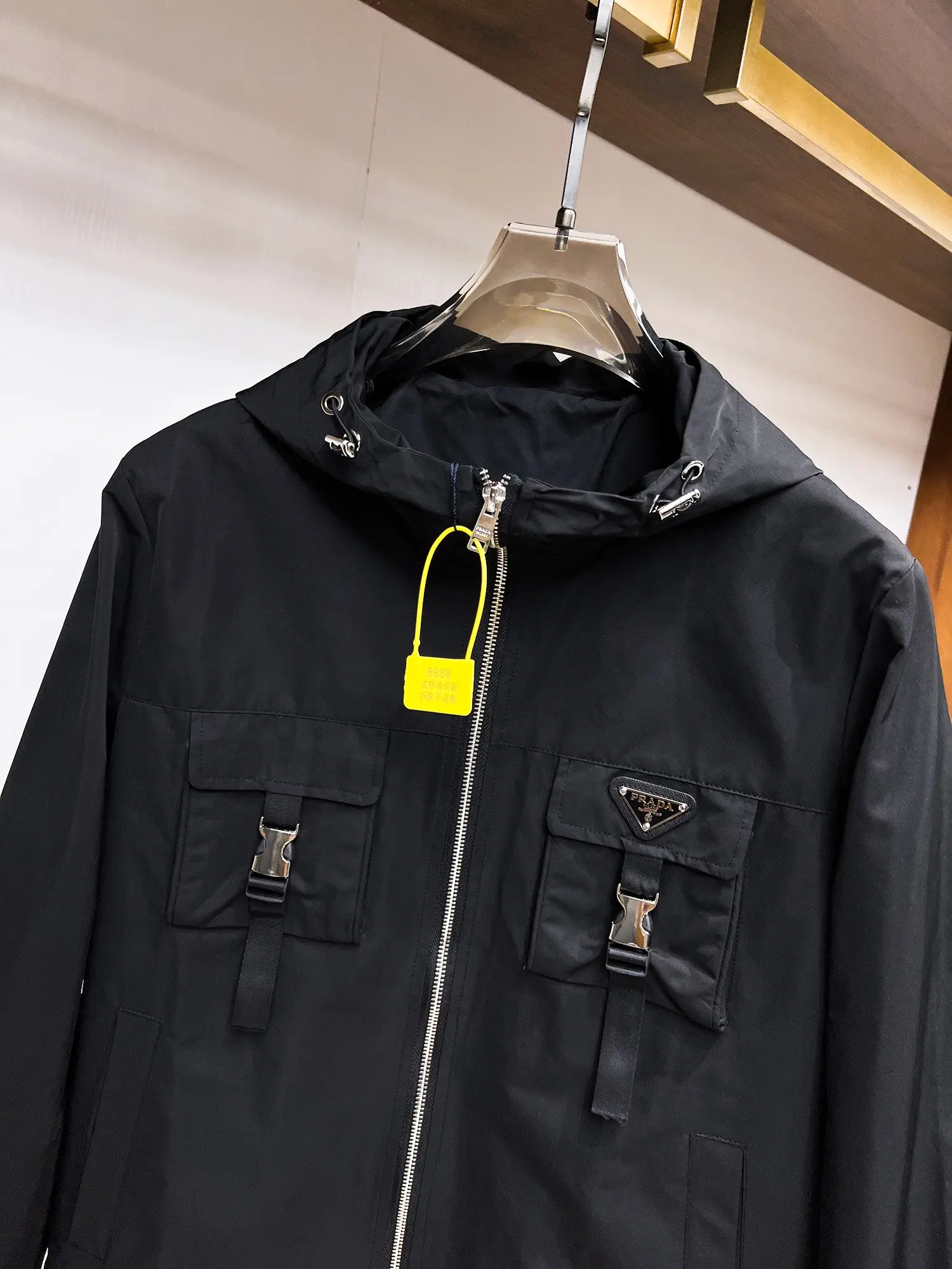 Hooded Utility Jacket with Buckle Pockets D38014727 — view 3