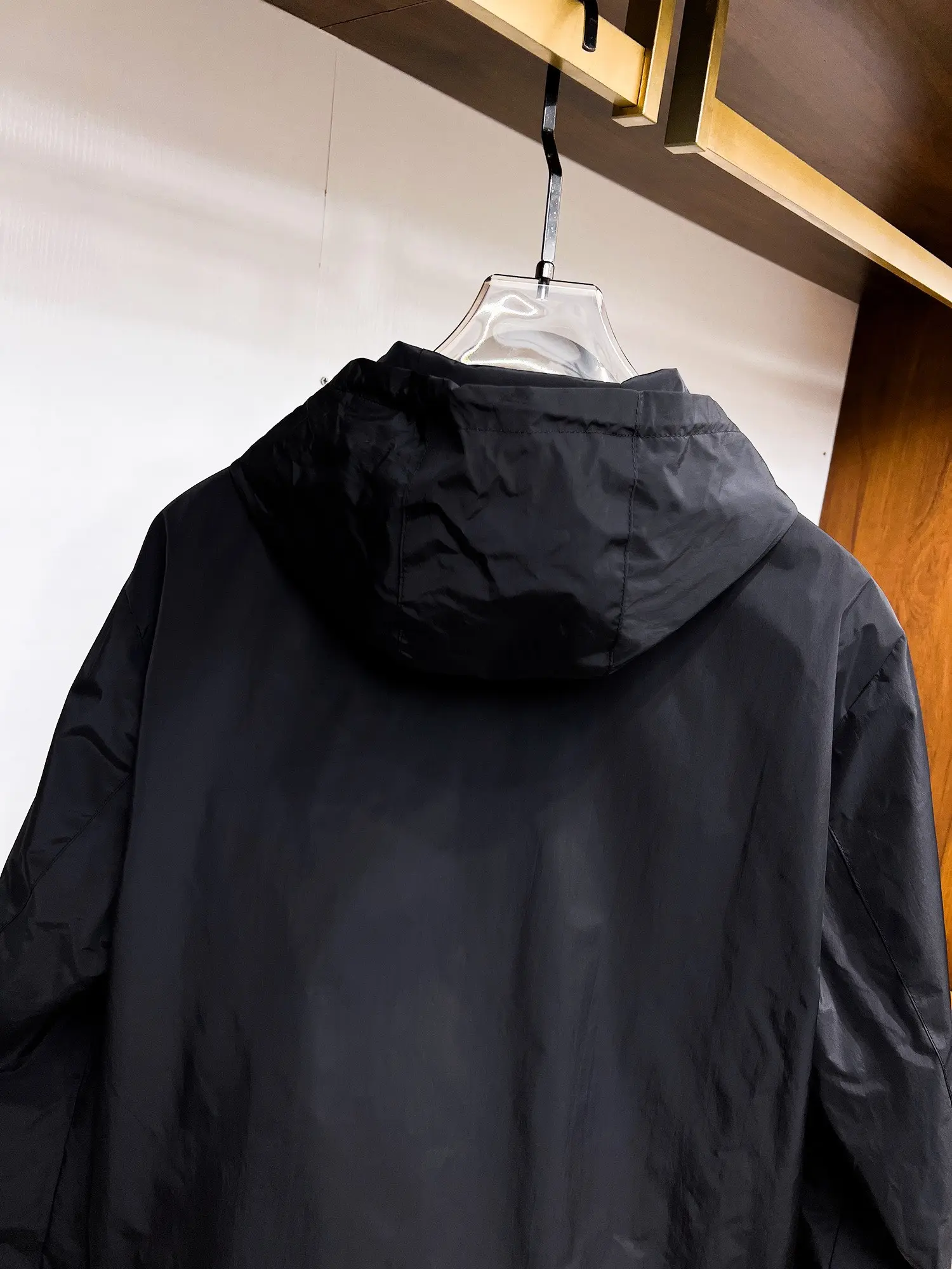 Logo-Appliquéd Hooded Shell Jacket D38014705 — view 13