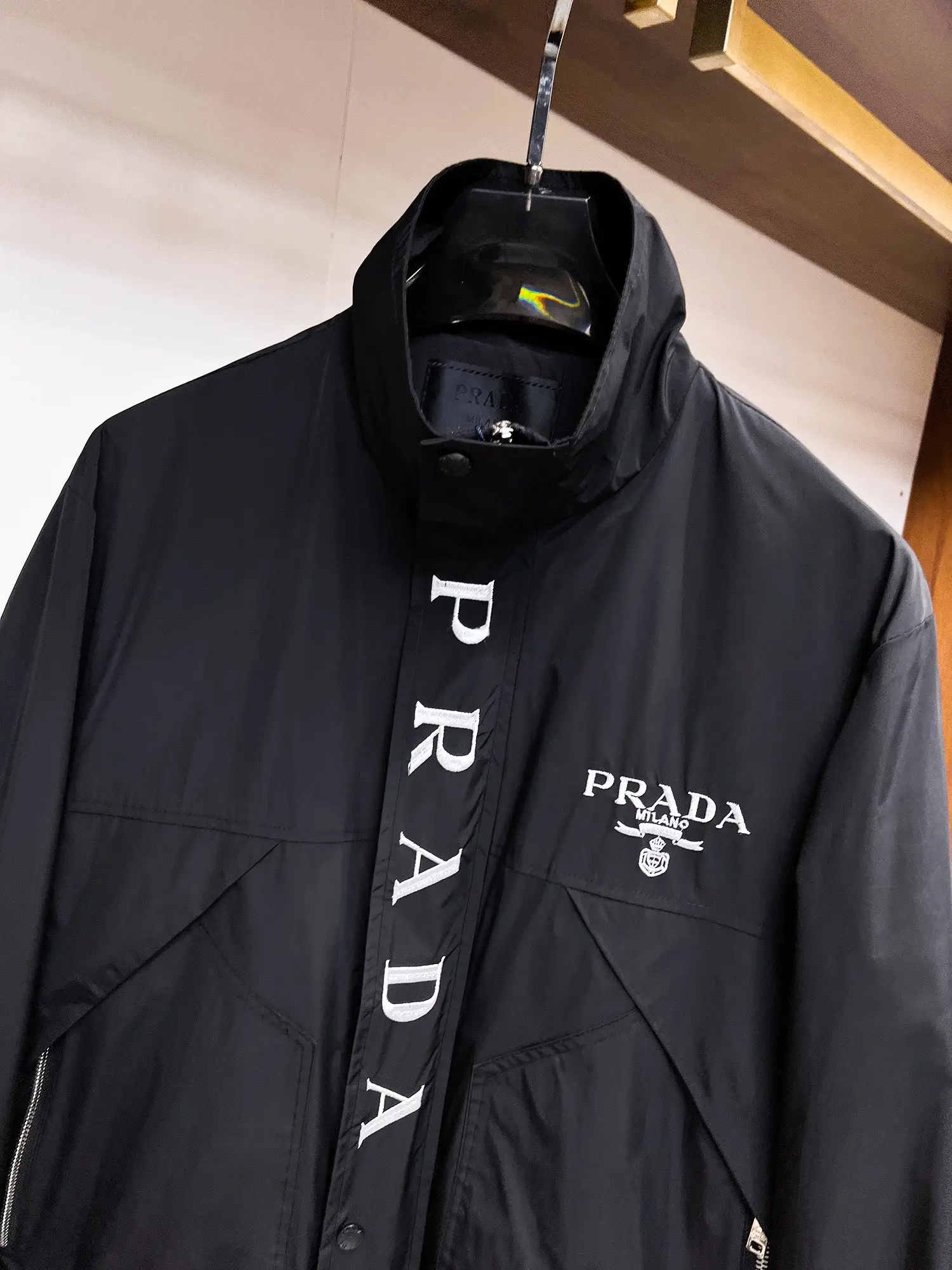 Logo-Print Technical Shell Jacket D38014721 — view 4