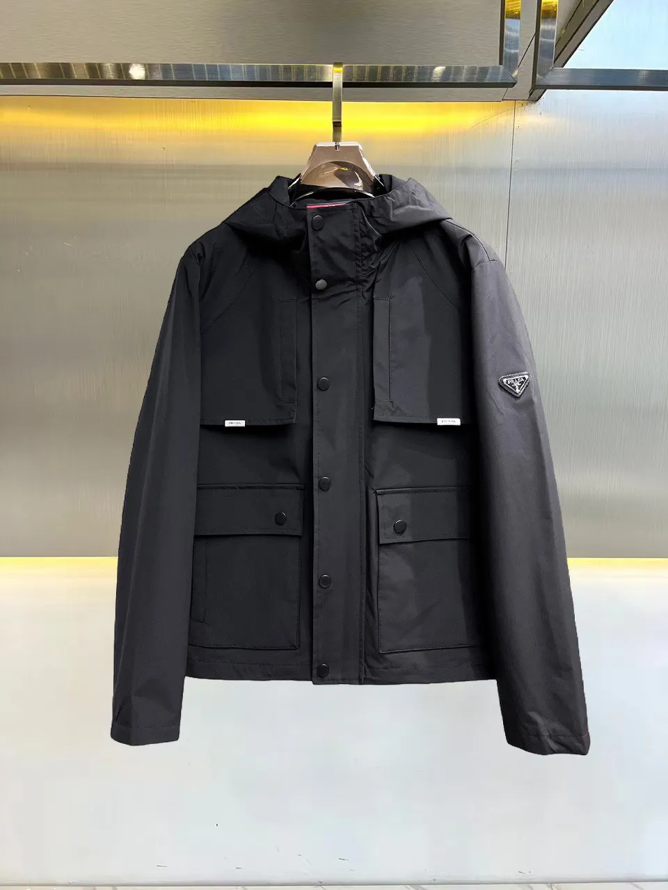 Logo-Appliquéd Hooded Field Jacket D38014716