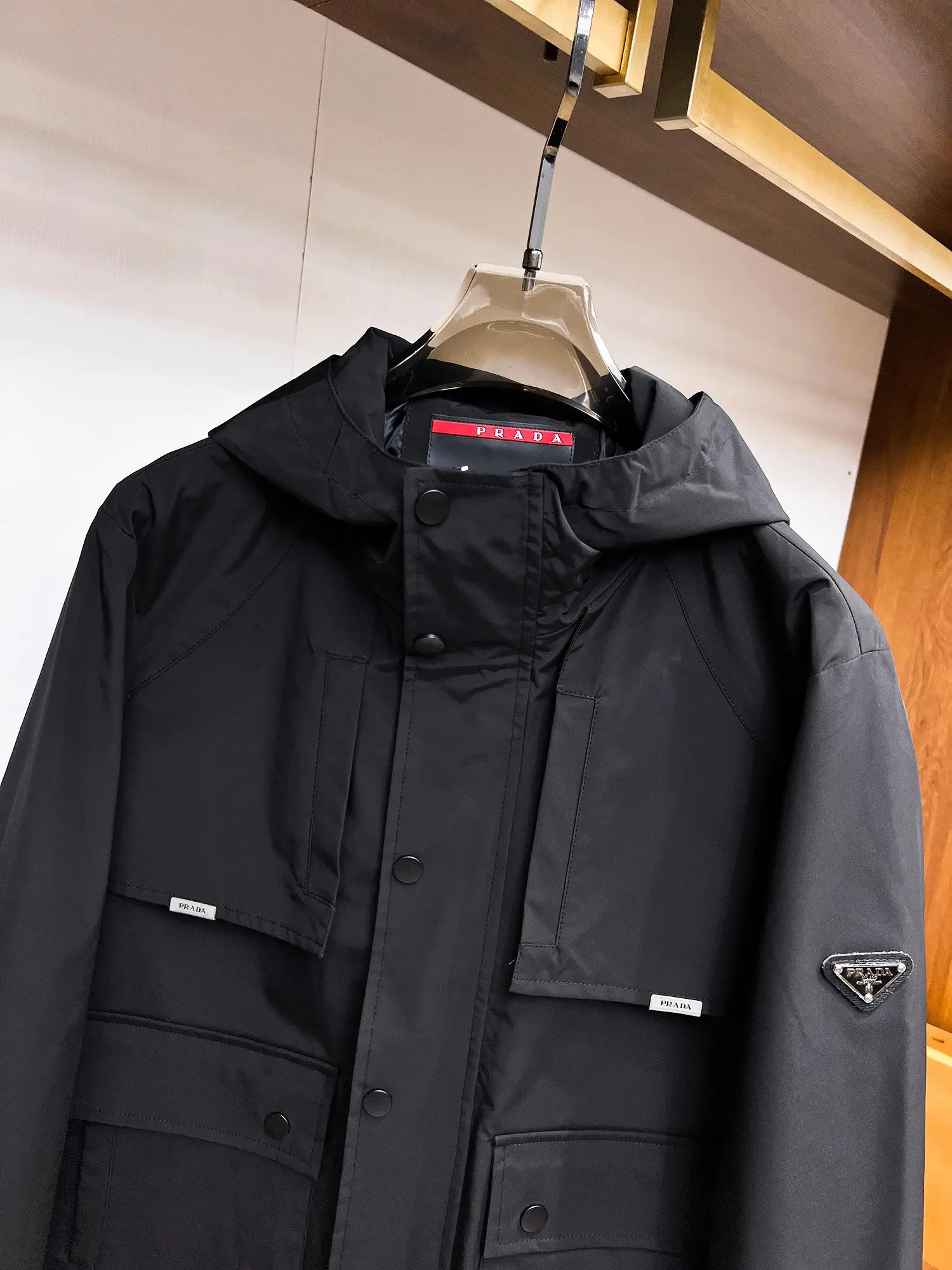 Logo-Appliquéd Hooded Field Jacket D38014716 — view 4