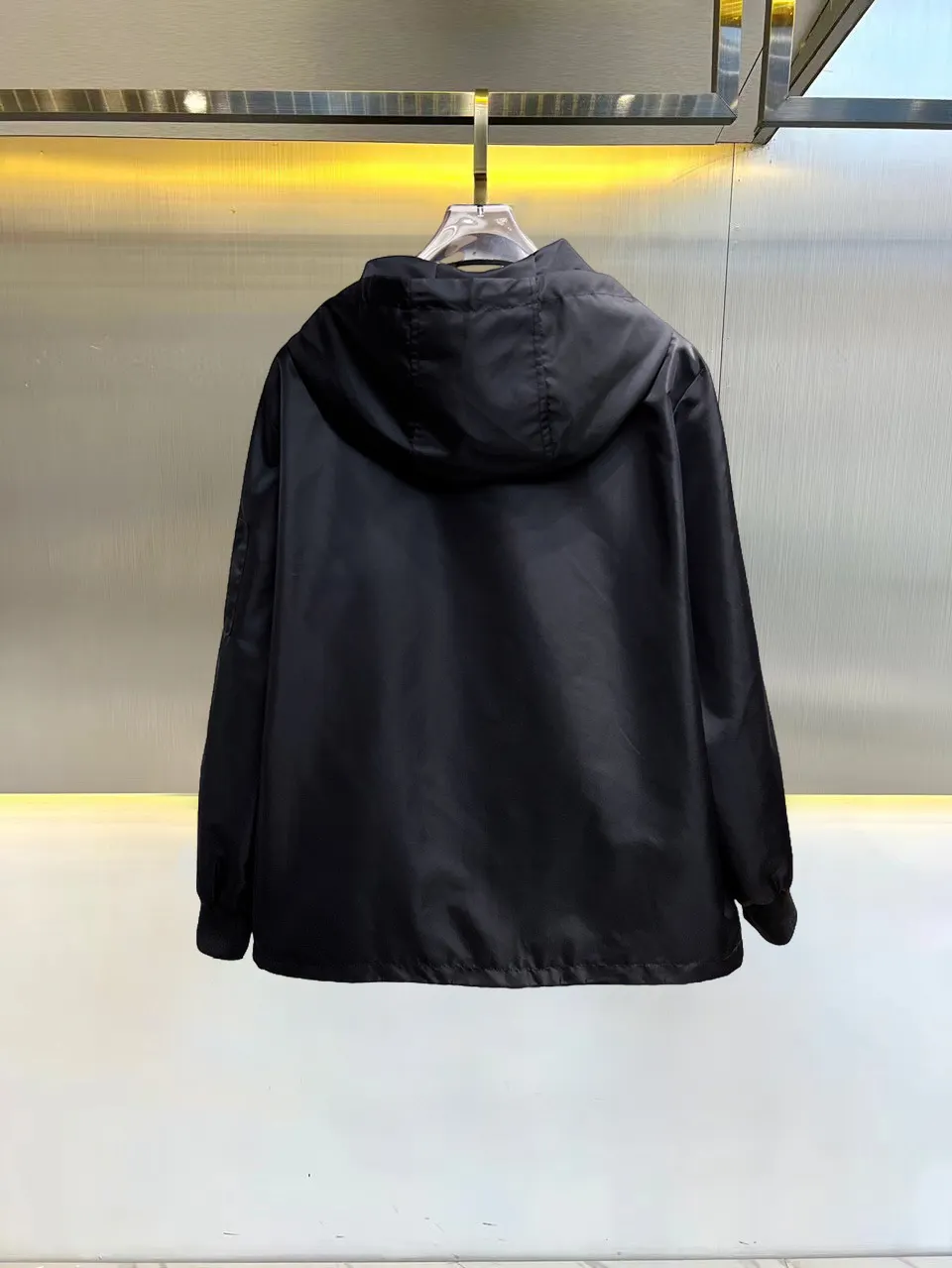 Logo-Appliquéd Hooded Shell Jacket D38014707 — view 2