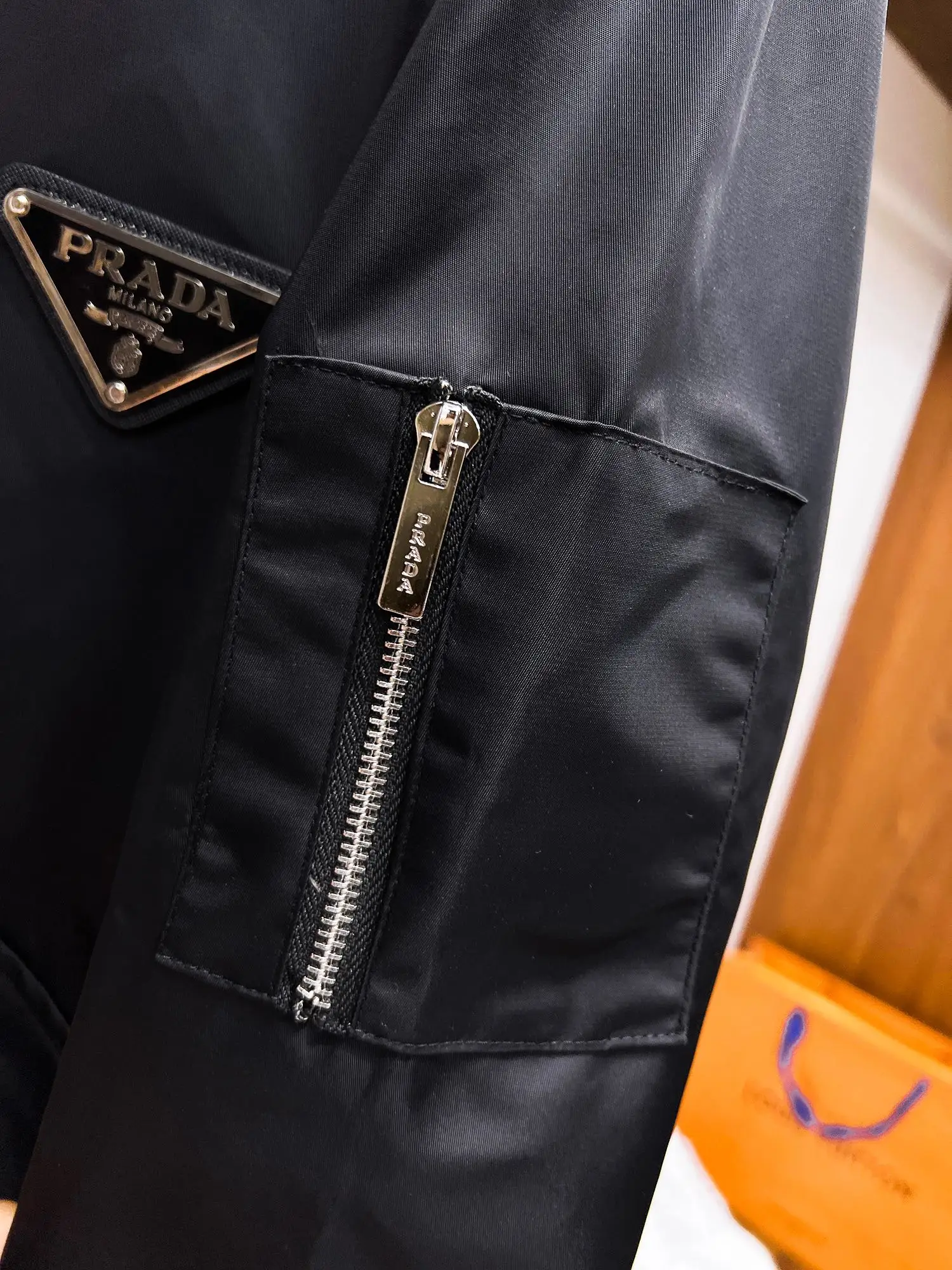 Logo-Appliquéd Hooded Shell Jacket D38014707 — view 7