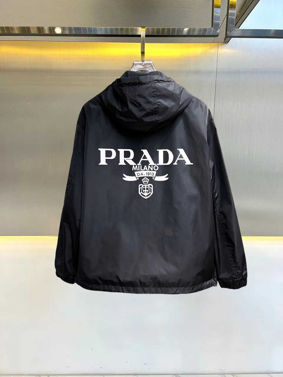 Logo-Appliquéd Hooded Shell Jacket D38014725 — view 2