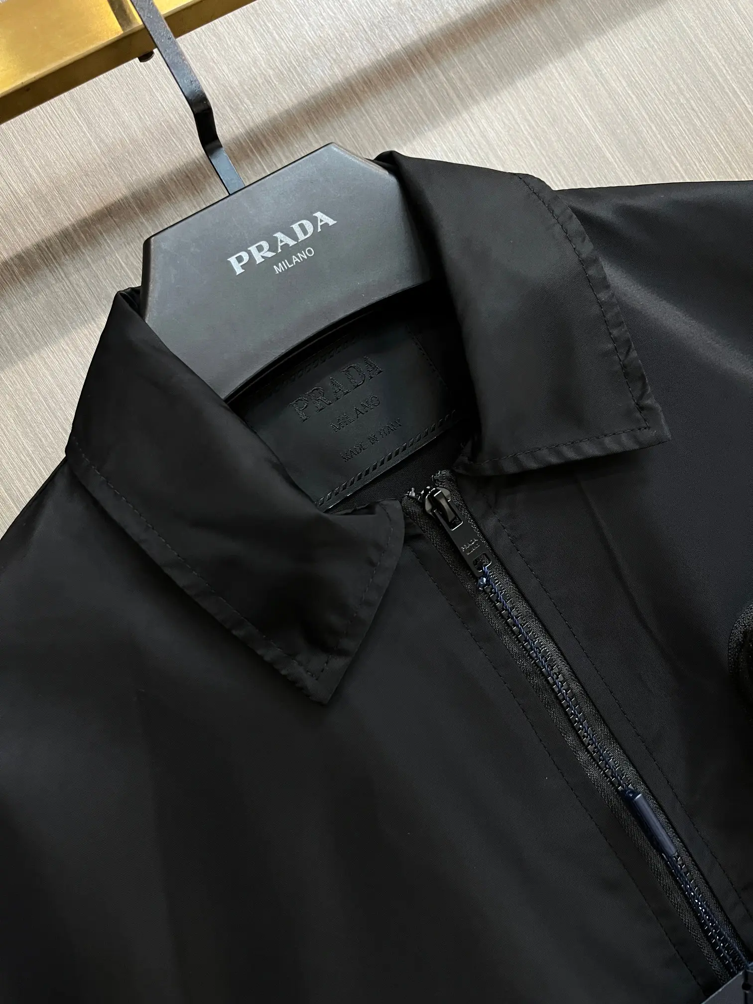 Logo-Appliquéd Shell Zip-Up Jacket D38014398 — view 3