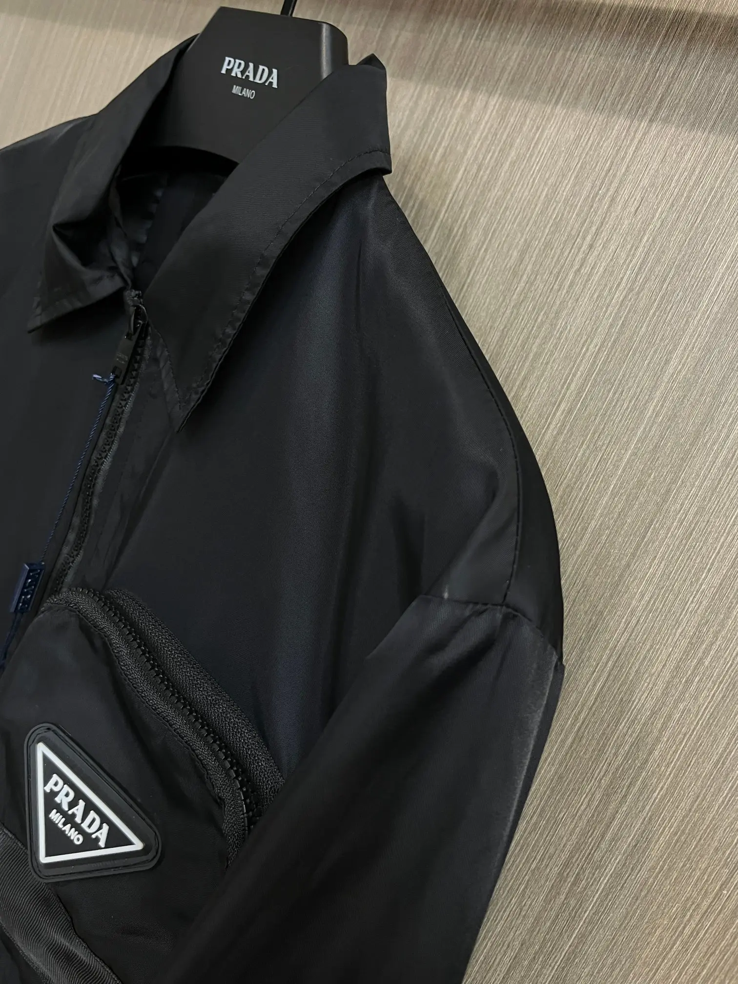 Logo-Appliquéd Shell Zip-Up Jacket D38014398 — view 4