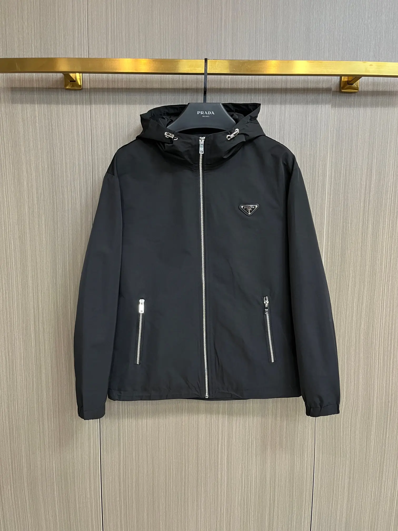 Logo-Appliqué Hooded Shell Jacket D38014283