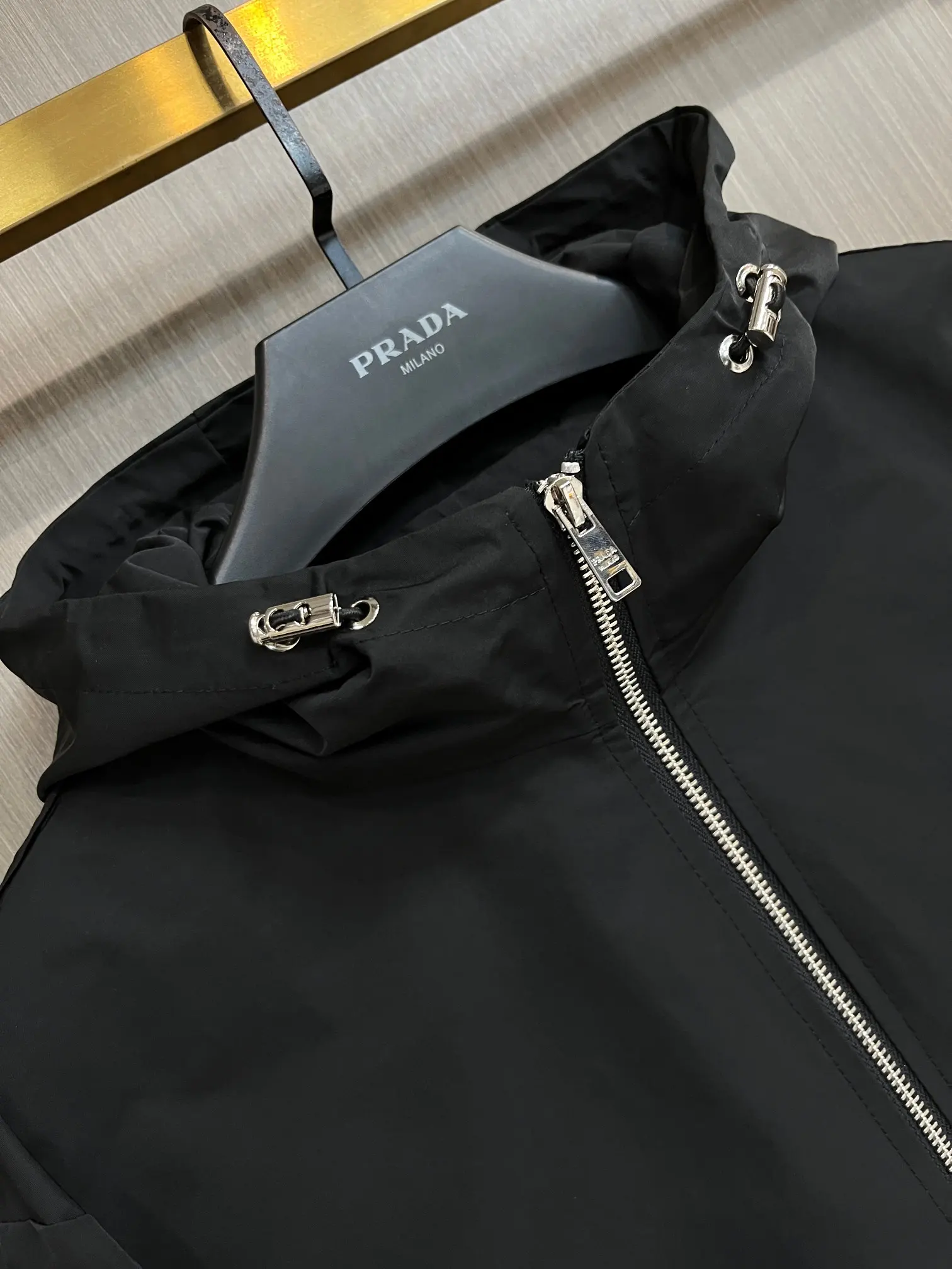 Logo-Appliqué Hooded Shell Jacket D38014283 — view 3