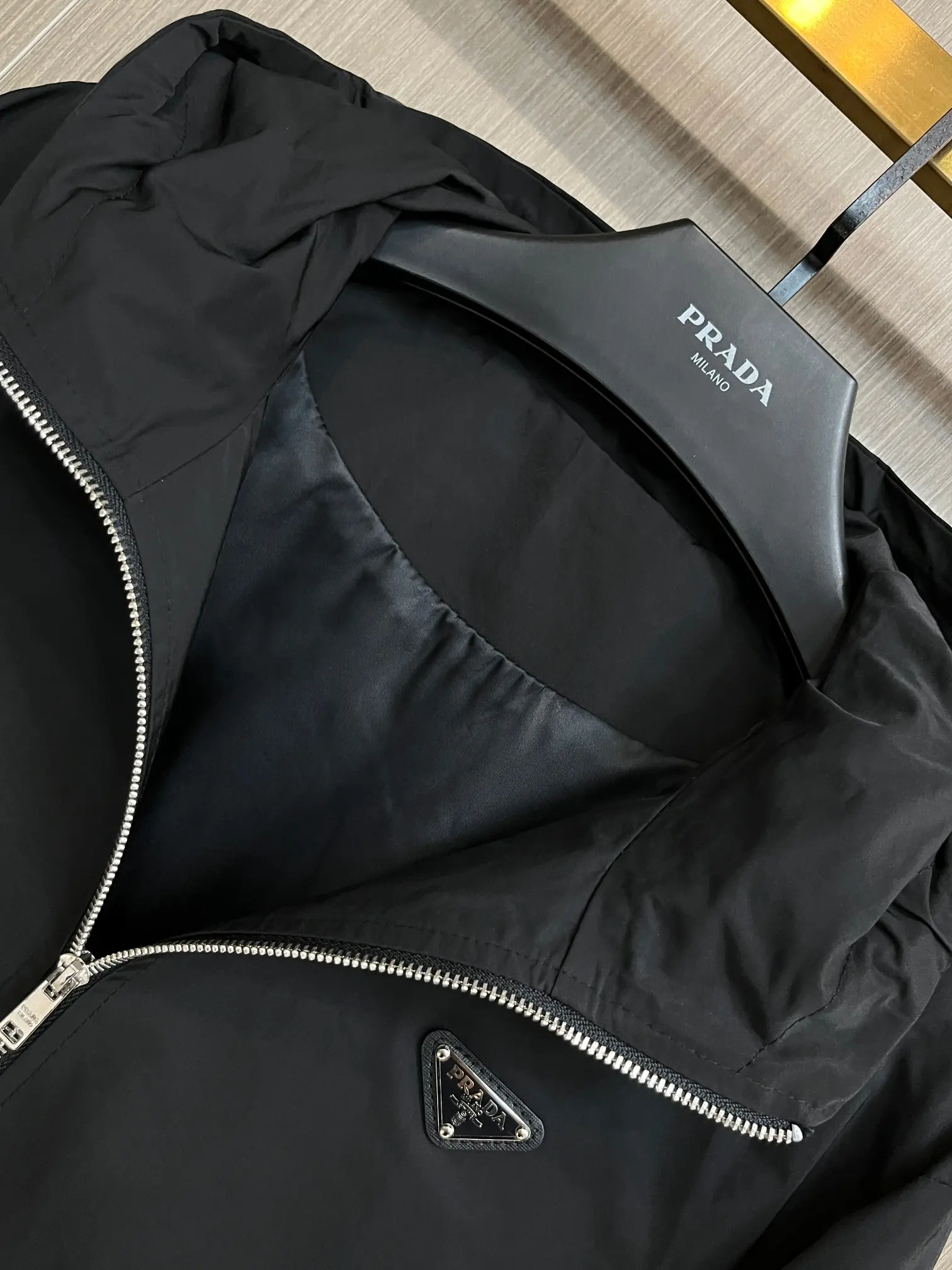 Logo-Appliqué Hooded Shell Jacket D38014283 — view 5