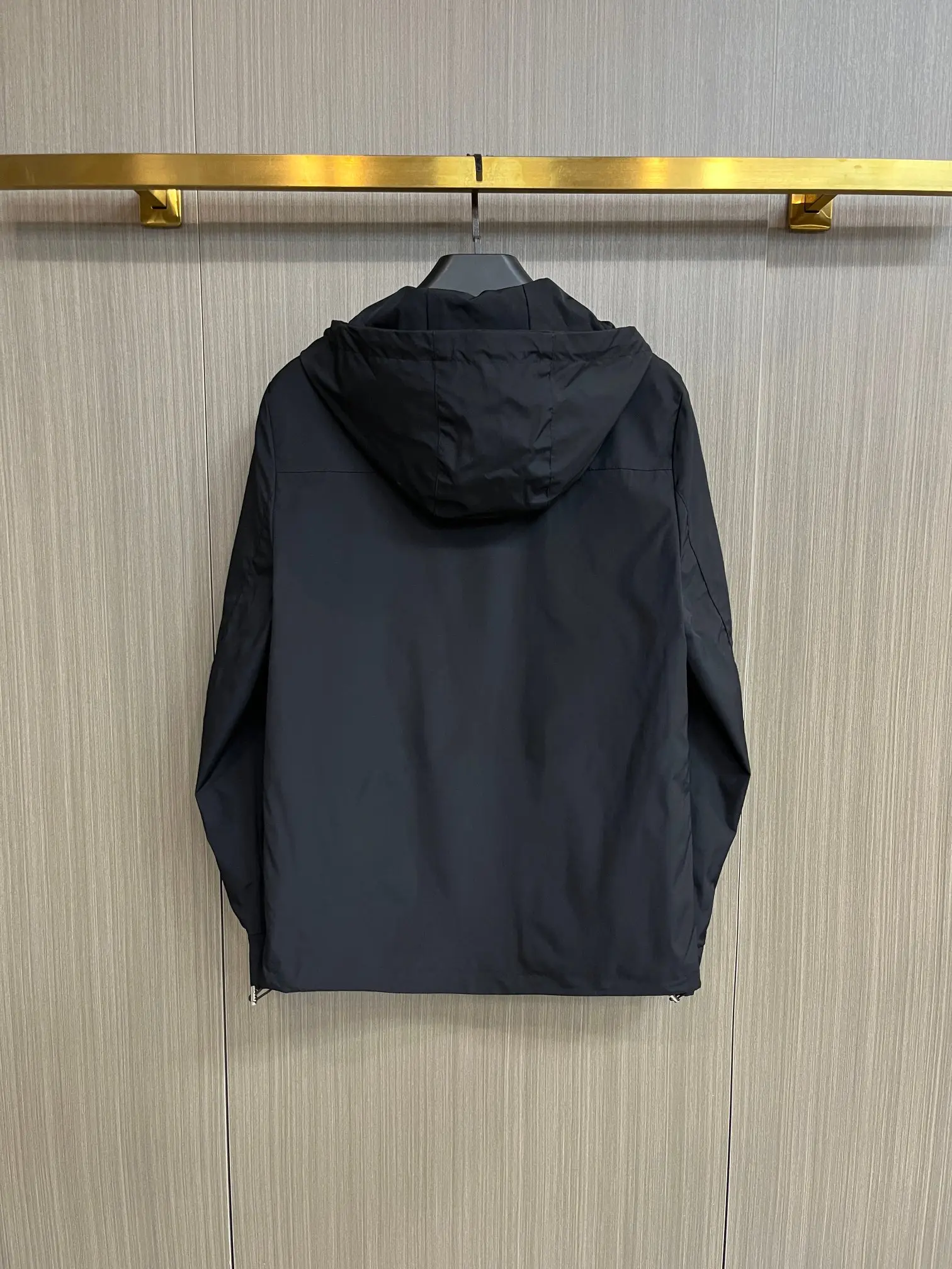 Logo-Print Hooded Shell Jacket D38014282 — view 2