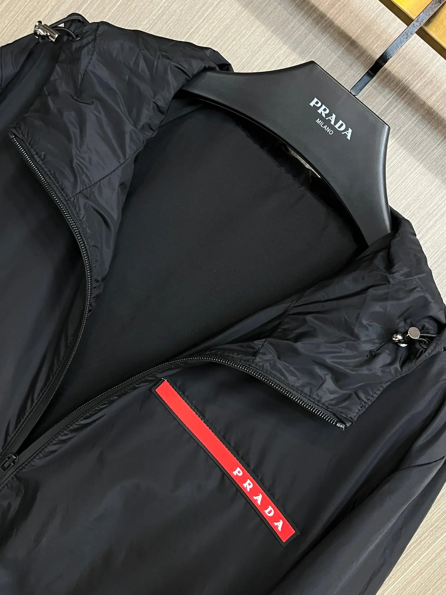 Logo-Appliquéd Hooded Shell Jacket D38014299 — view 3