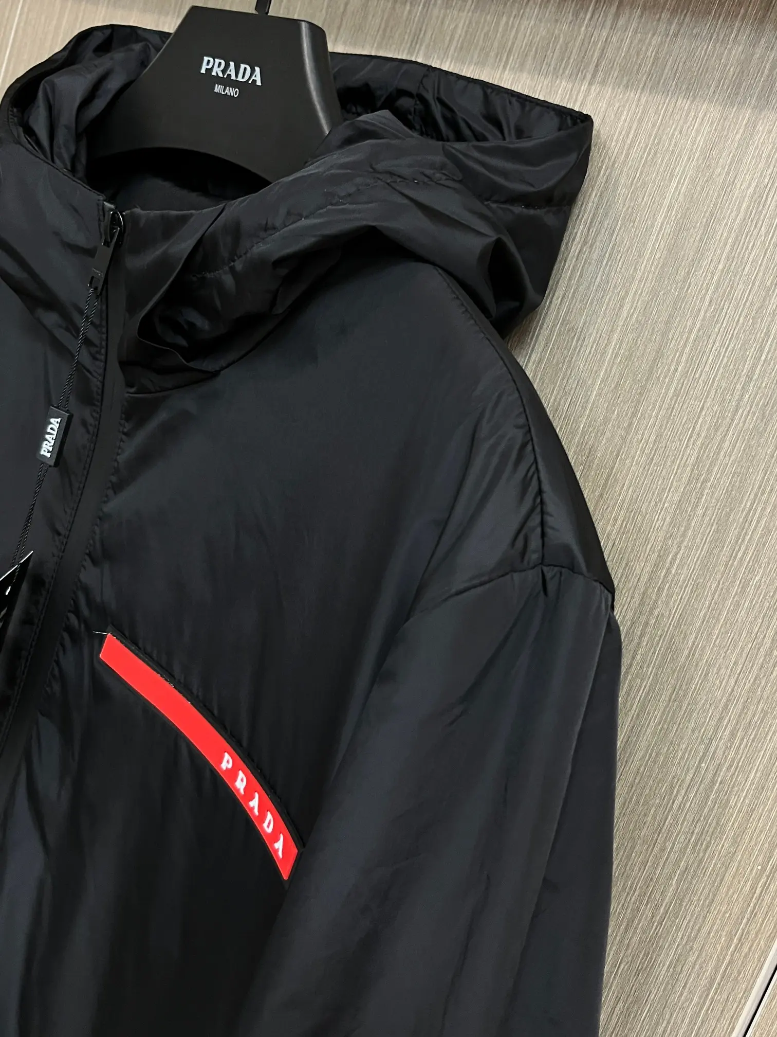 Logo-Appliquéd Hooded Shell Jacket D38014299 — view 4