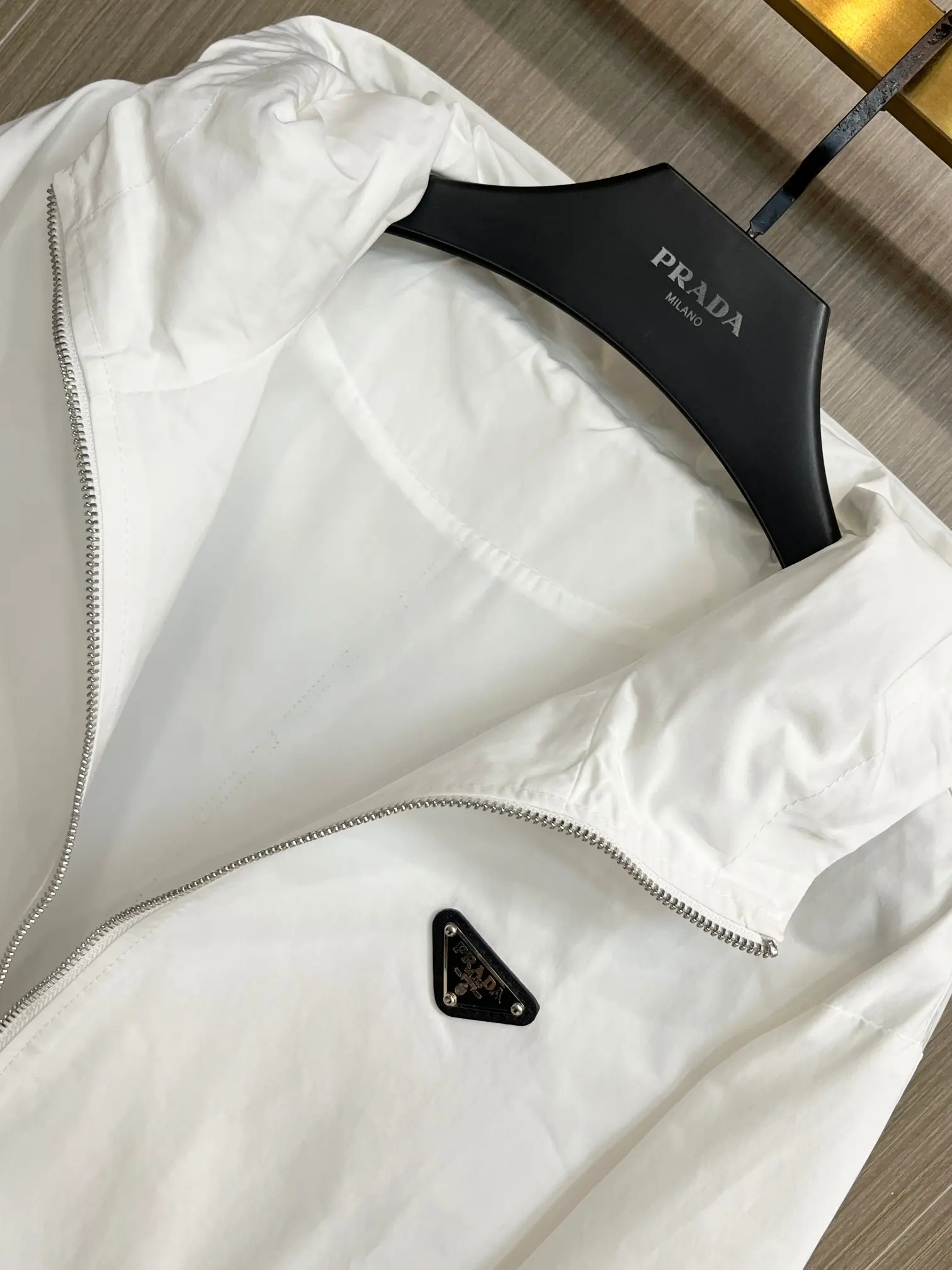 Logo-Appliqué Hooded Shell Jacket D38014301 — view 4