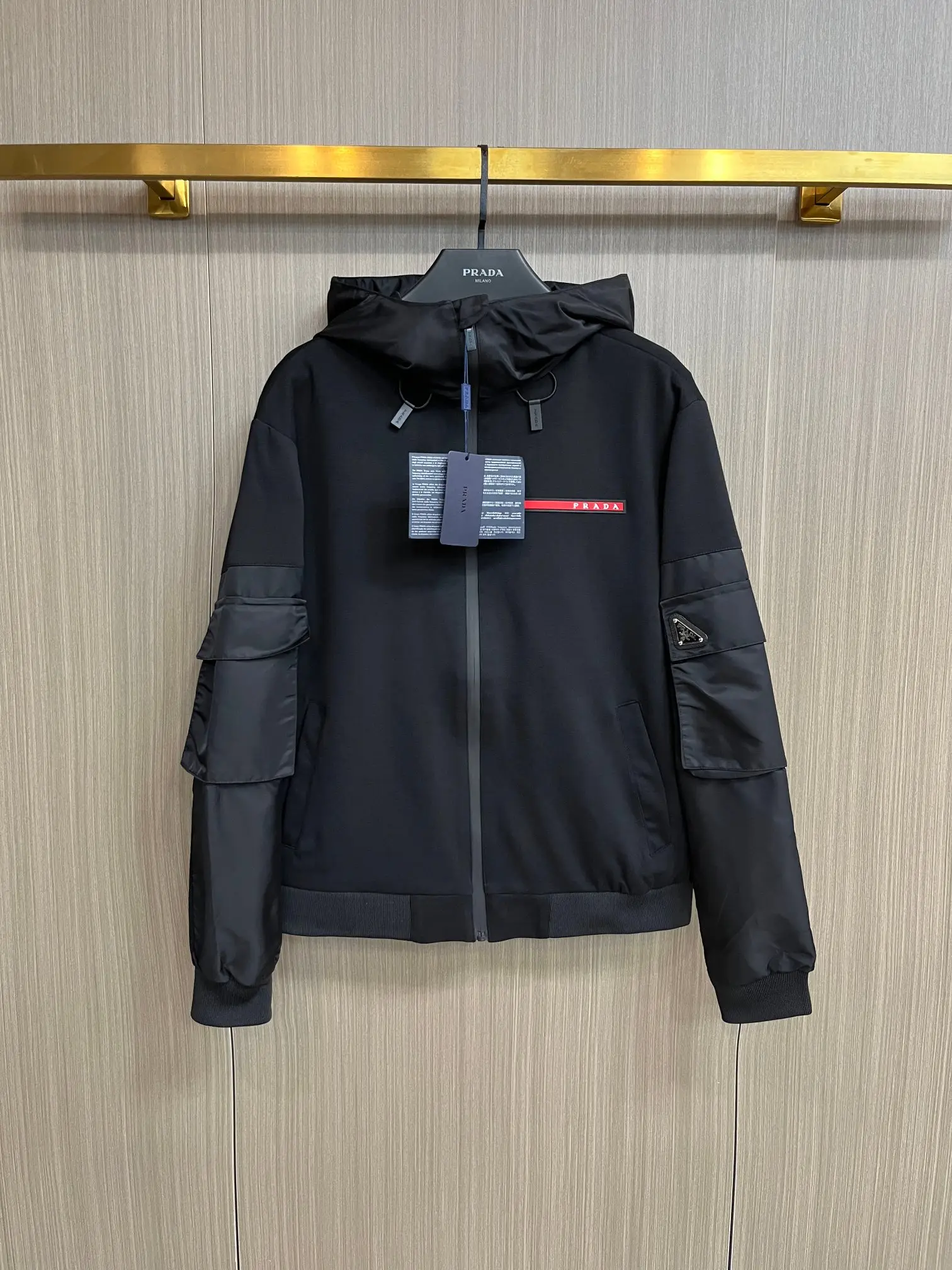 Prada Linea Rossa Hooded Cargo Jacket D38014387