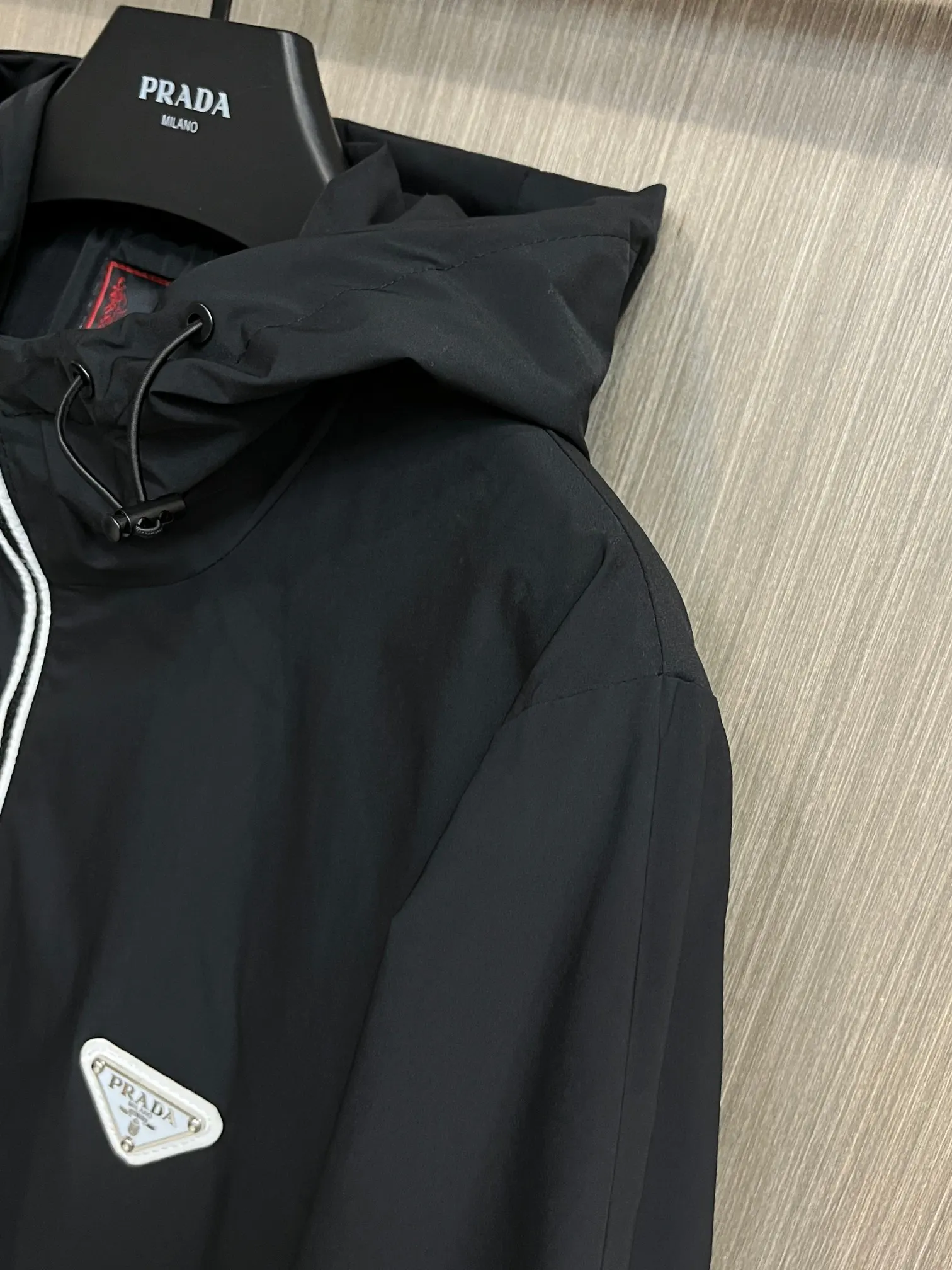 Logo-Appliqué Hooded Shell Jacket D38014267 — view 5