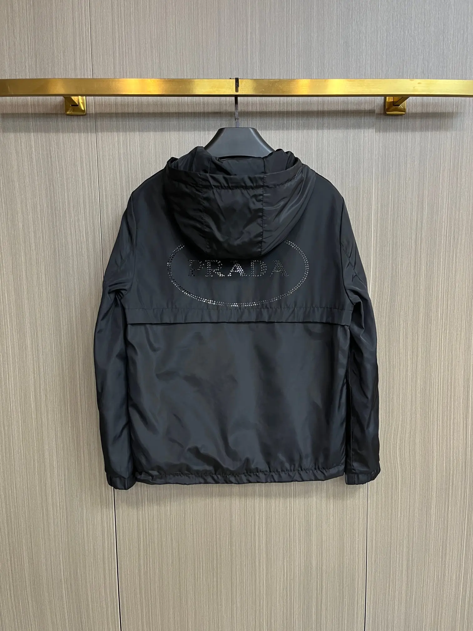 Logo-Appliquéd Hooded Shell Jacket D38014284 — view 2