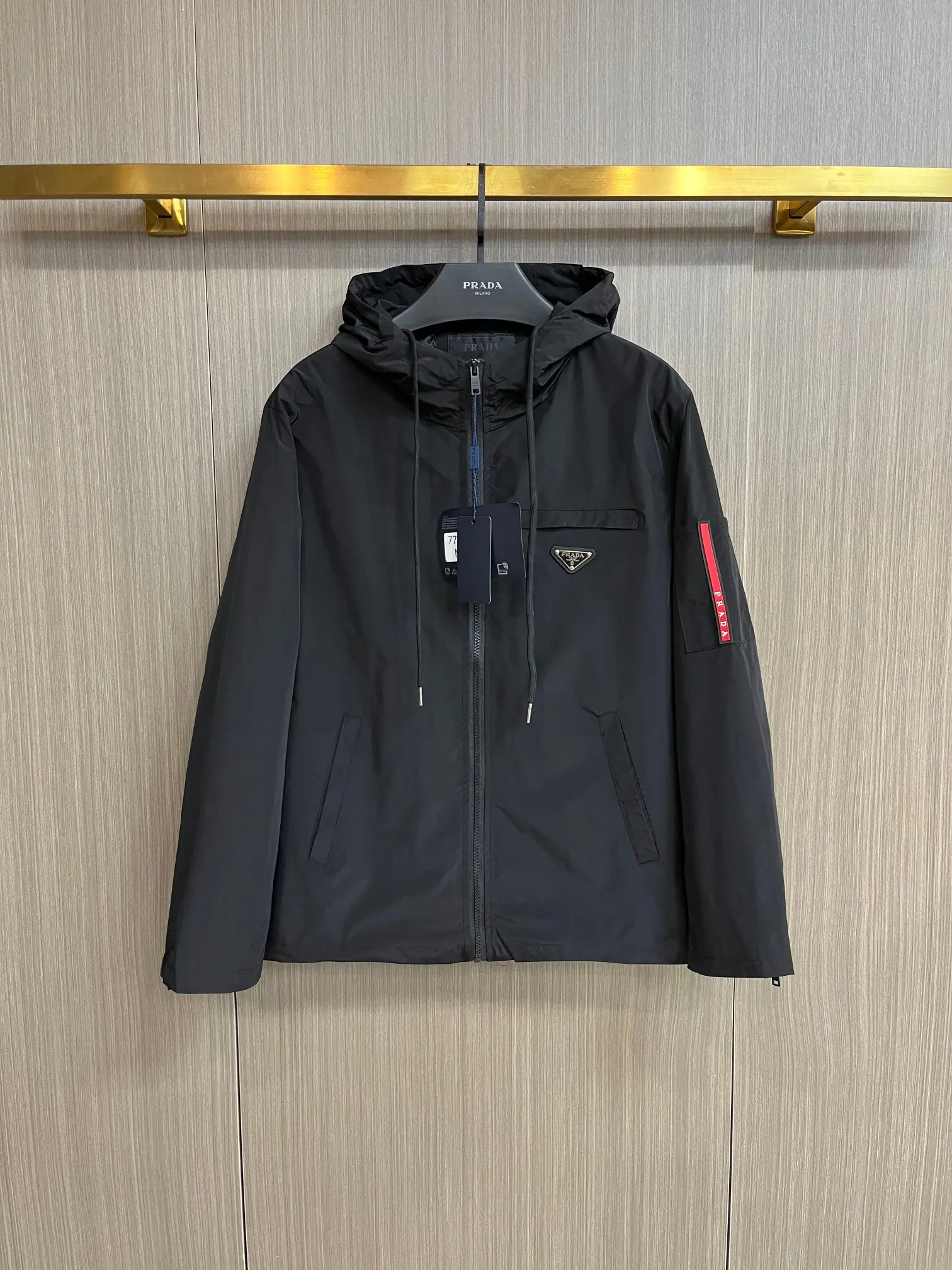 Hooded Nylon Windbreaker Jacket D38014394