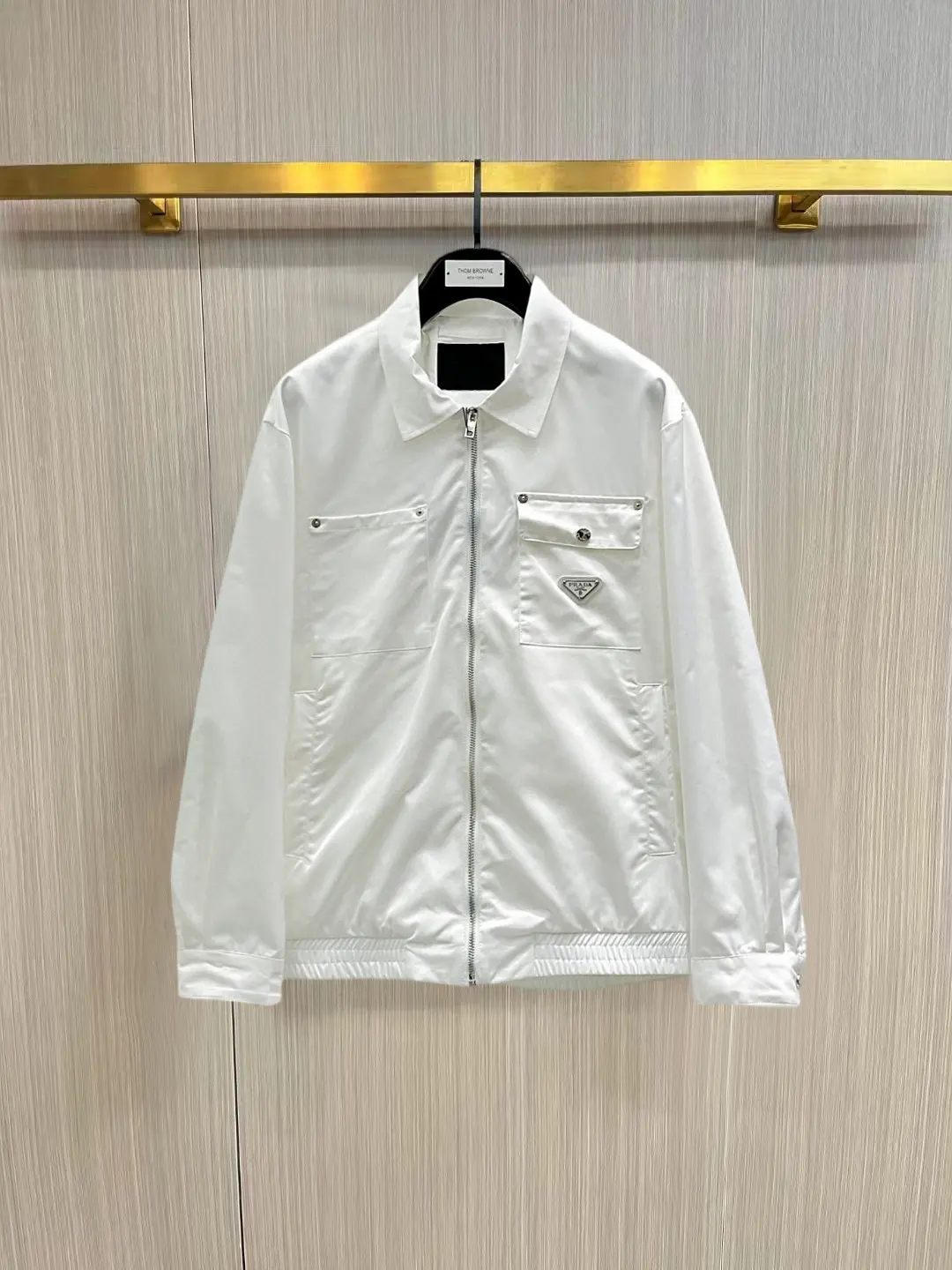 Logo-Appliquéd Zip-Up Harrington Jacket D38014359