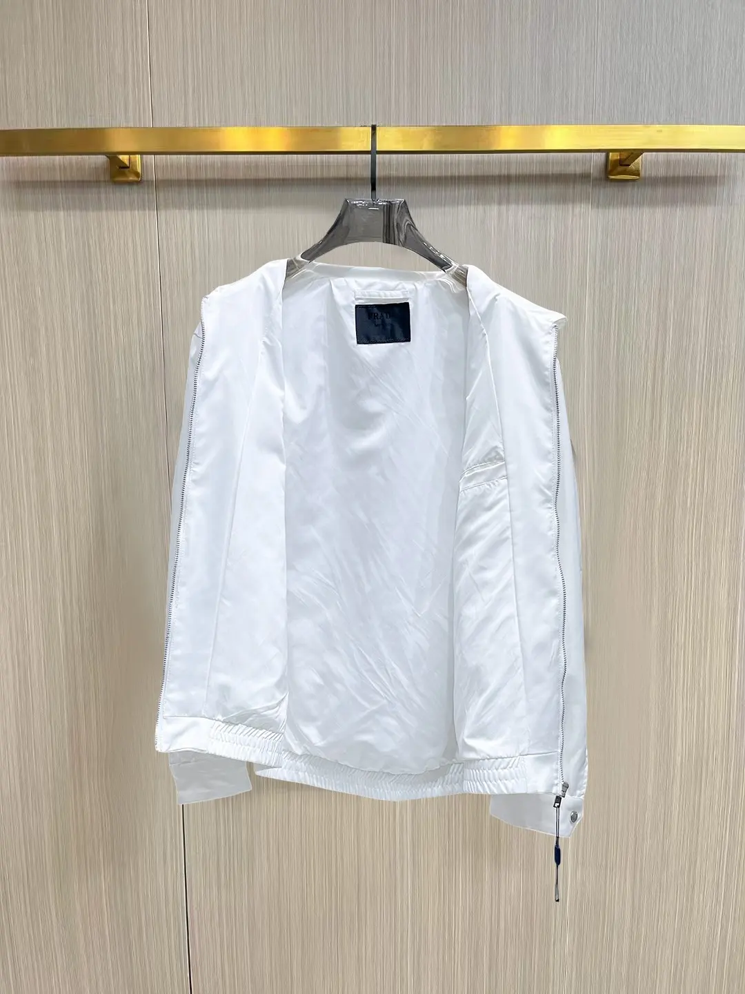 Logo-Appliquéd Zip-Up Blouson Jacket D38014455 — view 3
