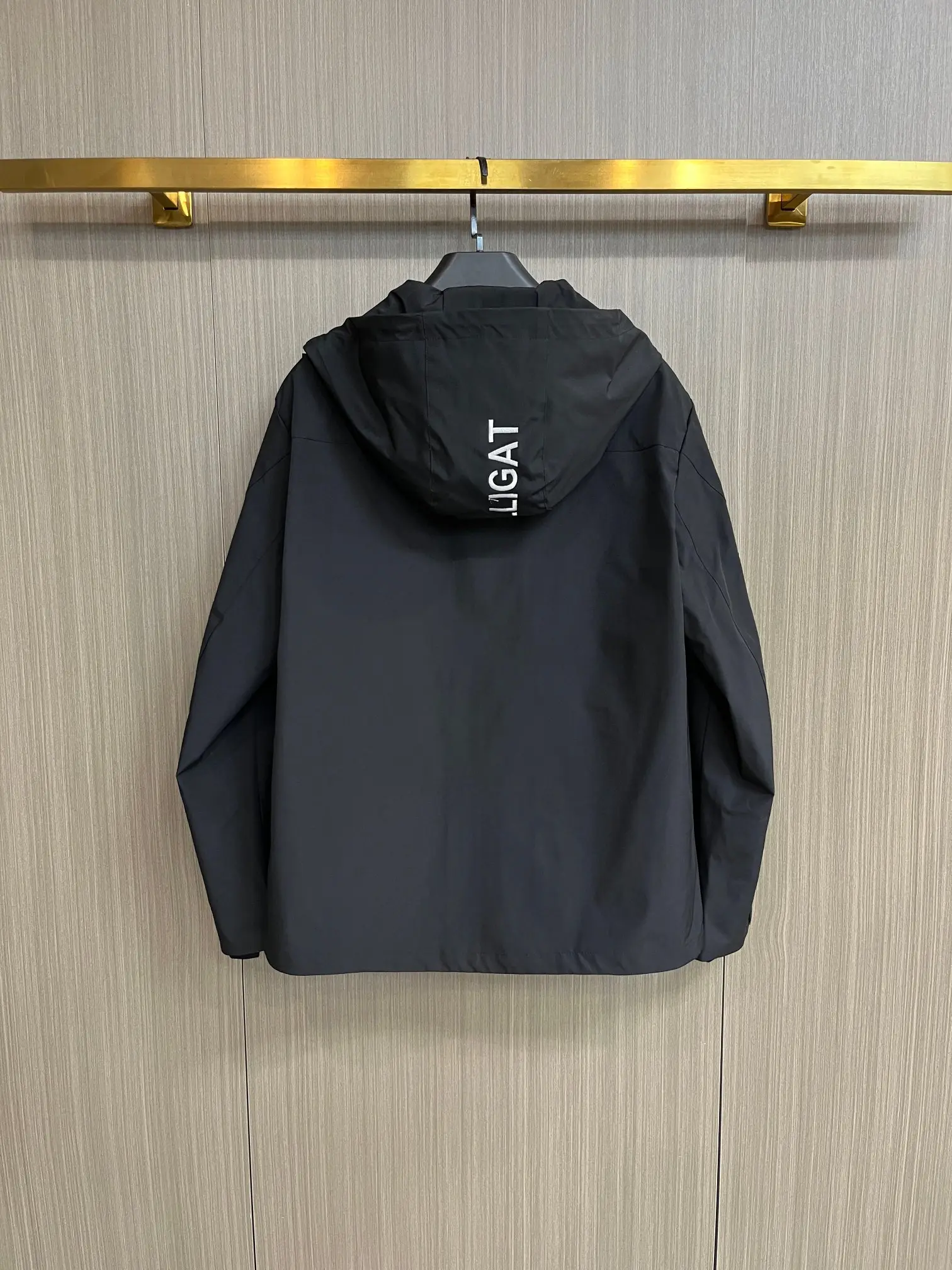 Hooded Shell Jacket with Logo Detail D38014402 — view 2