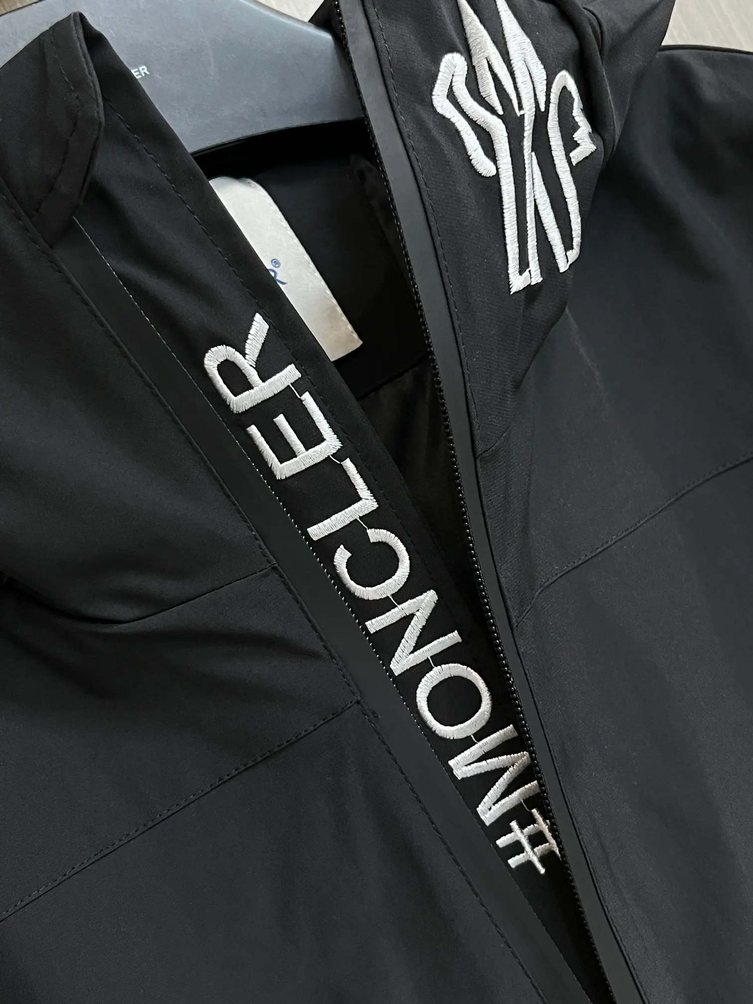 Hooded Shell Jacket with Logo Detail D38014402 — view 4
