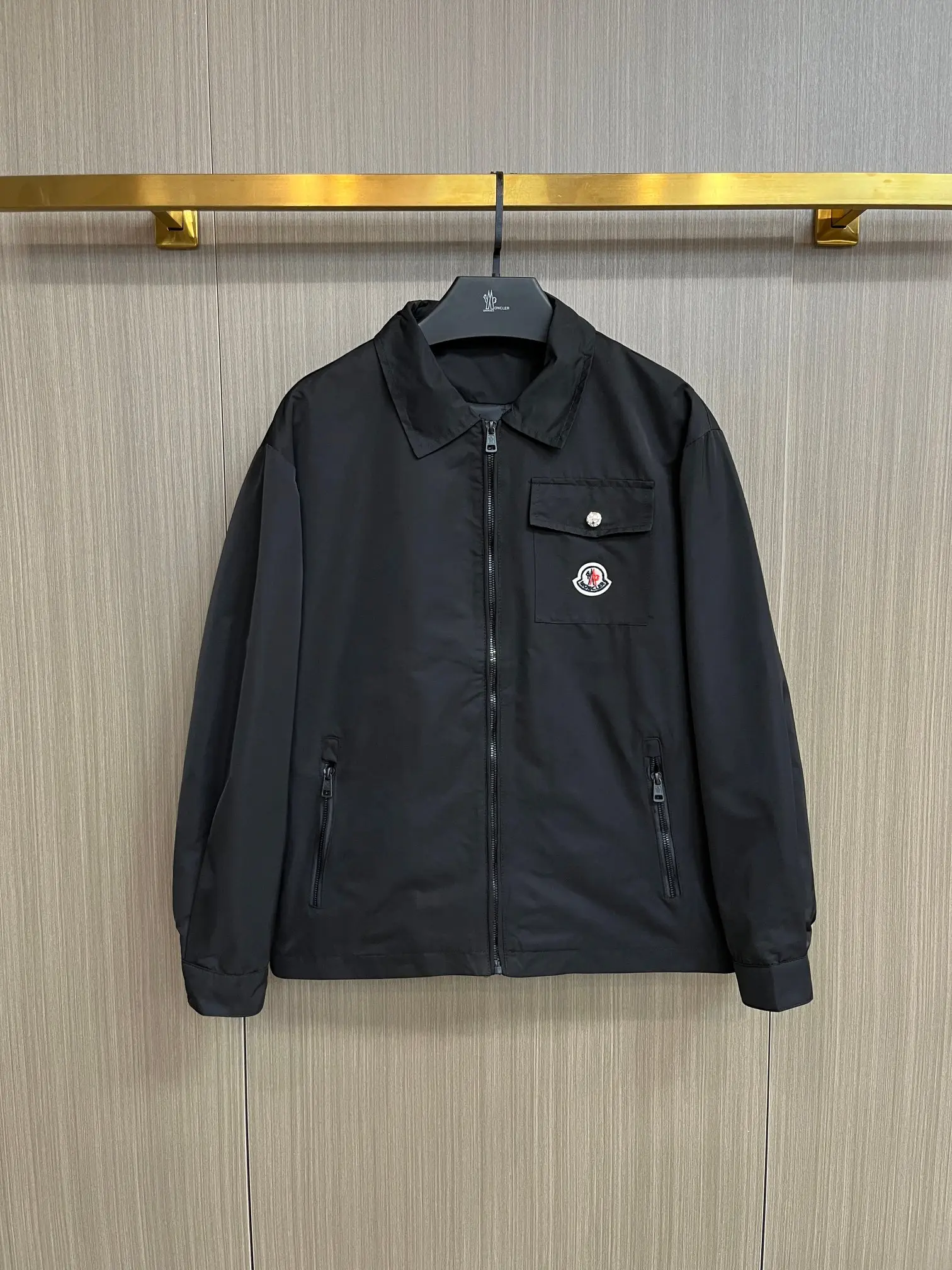 Logo-Appliqué Zip-Up Harrington Jacket D38014294