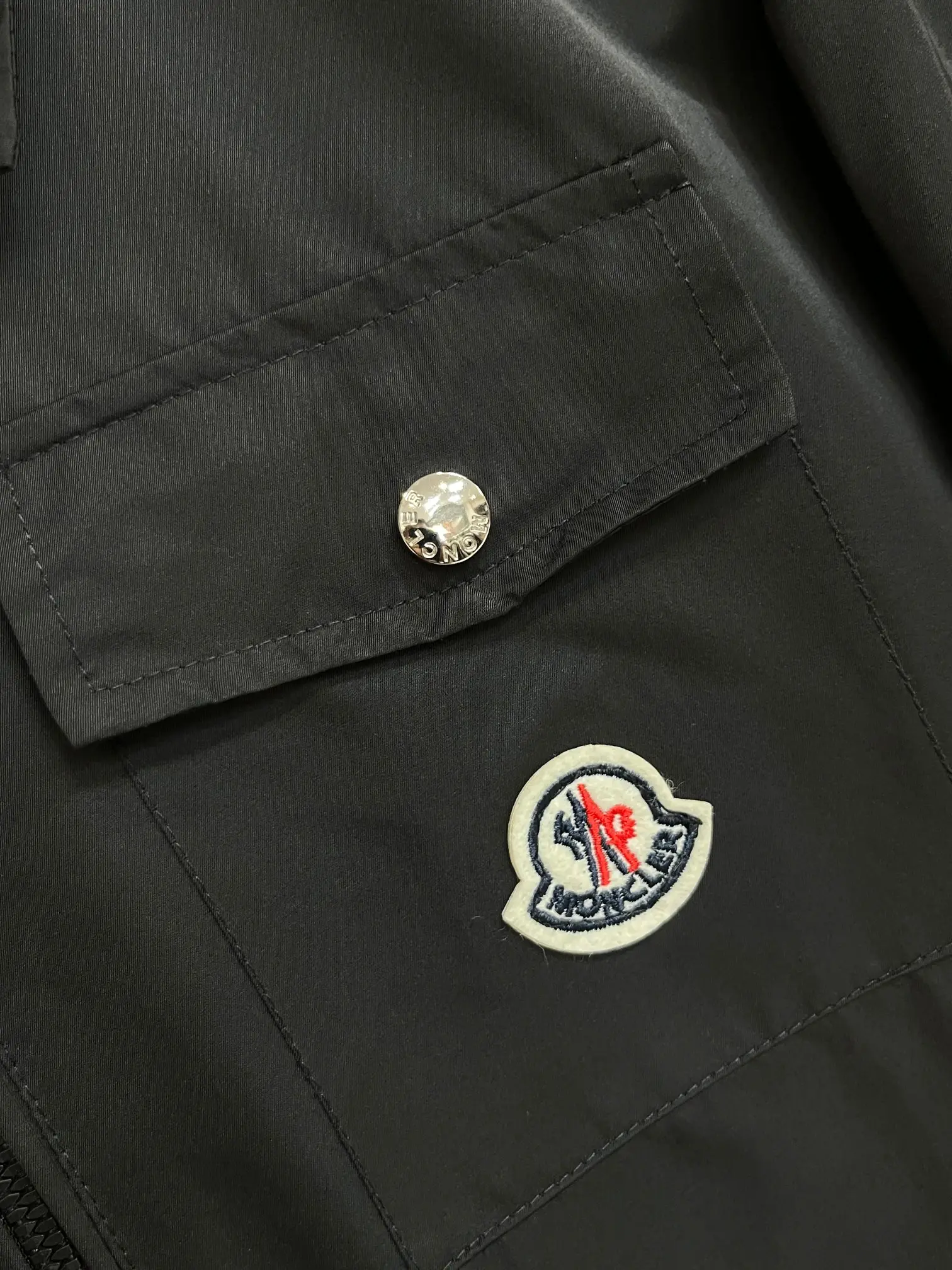 Logo-Appliqué Zip-Up Harrington Jacket D38014294 — view 5