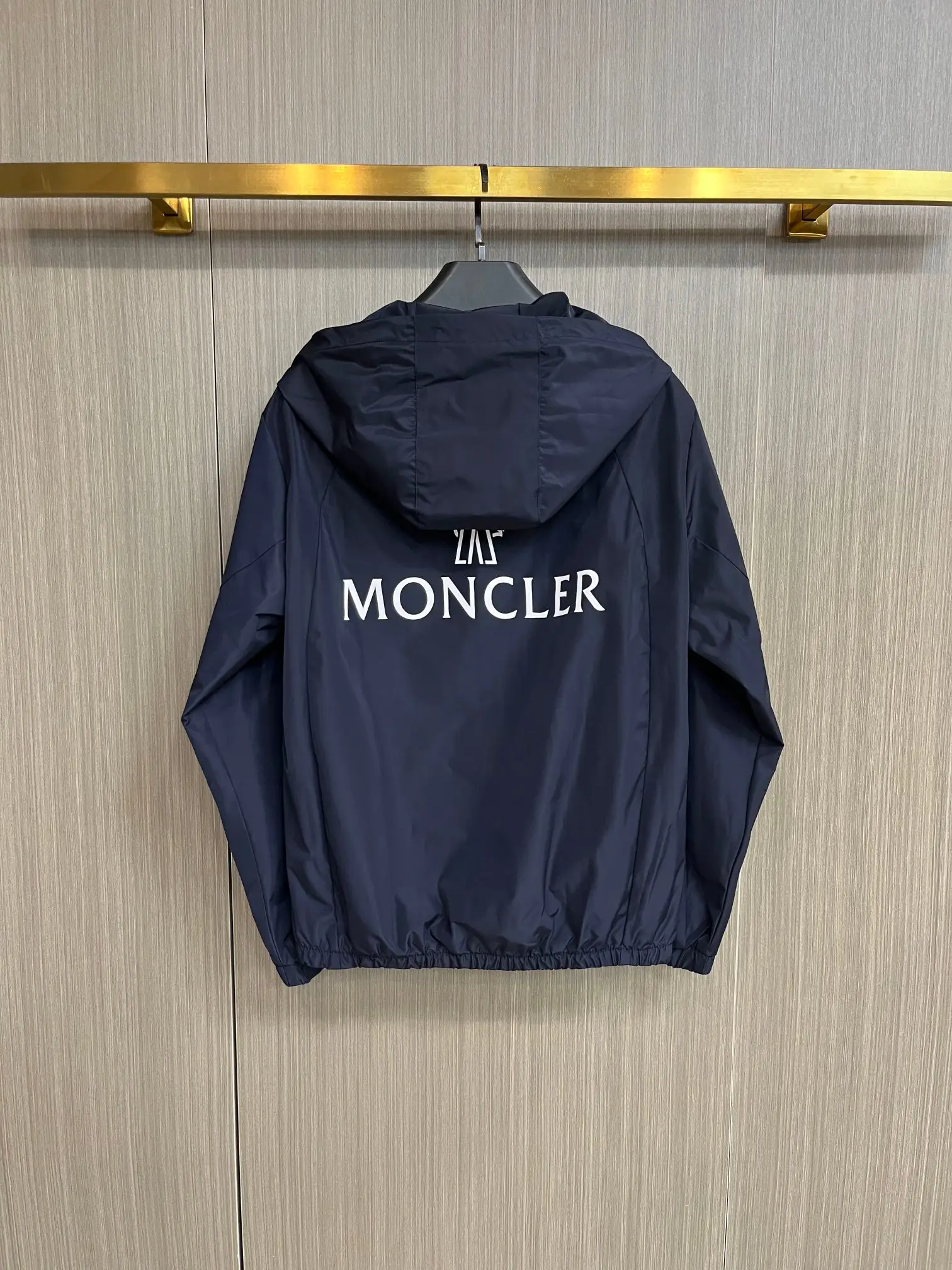Moncler Hooded Shell Windbreaker Jacket D38014271 — view 2