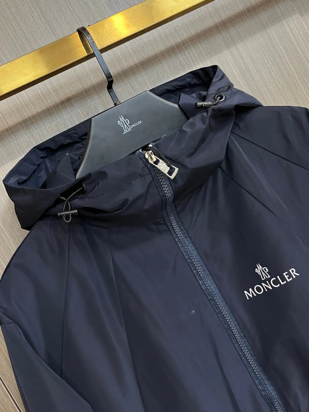 Moncler Hooded Shell Windbreaker Jacket D38014271 — view 3