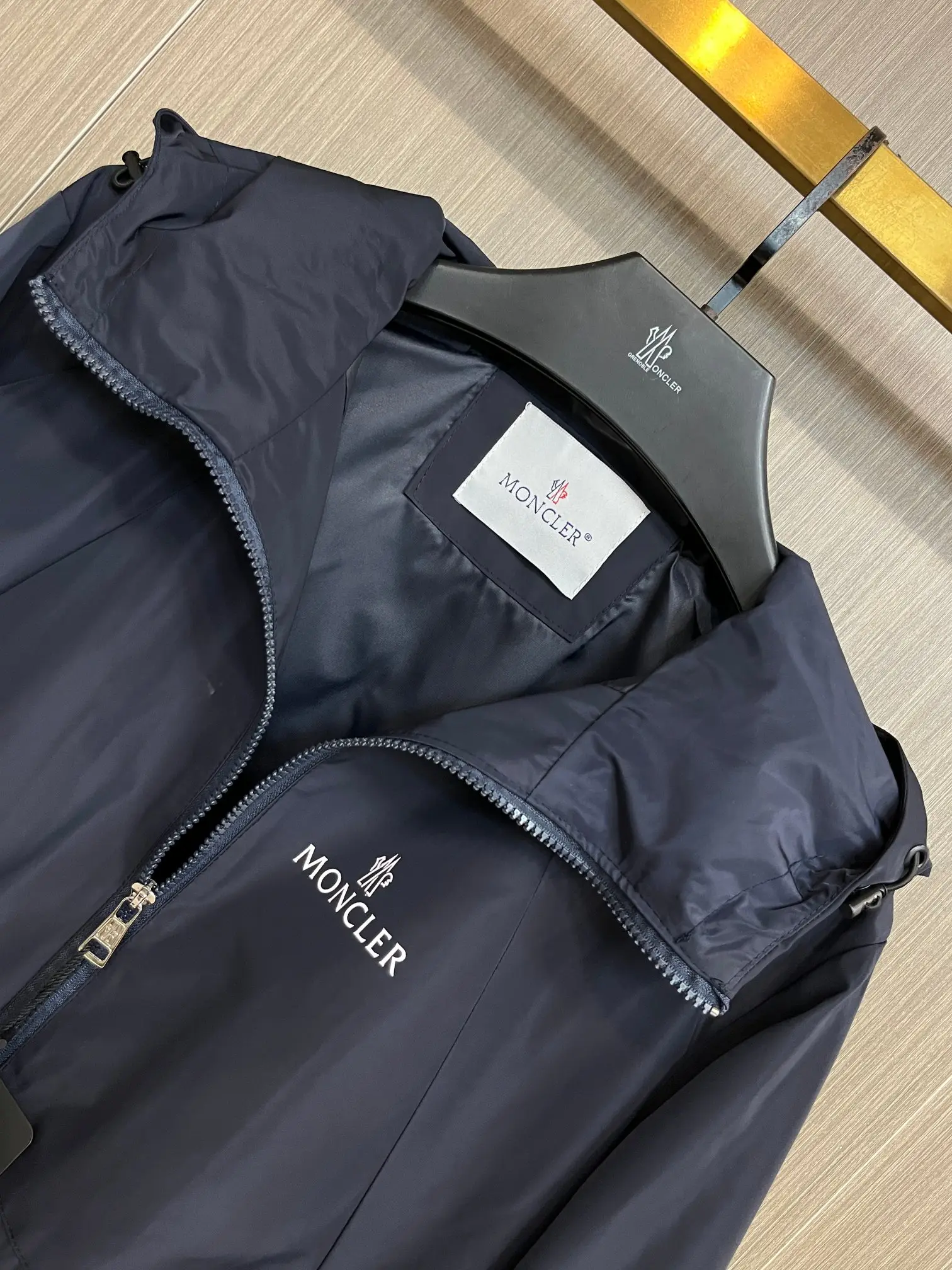 Moncler Hooded Shell Windbreaker Jacket D38014271 — view 4