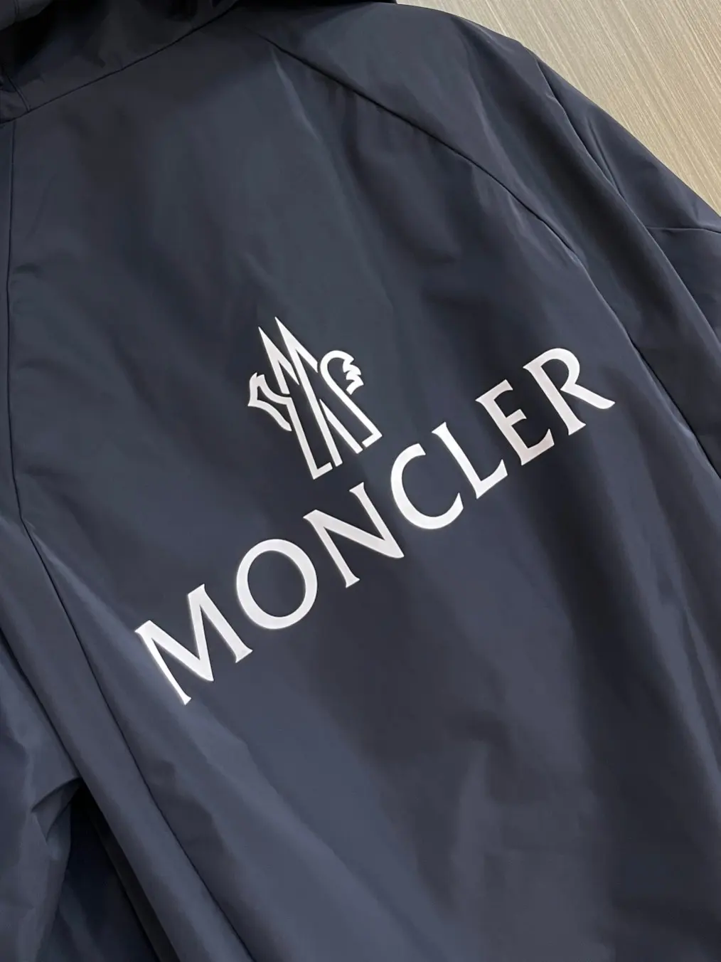 Moncler Hooded Shell Windbreaker Jacket D38014271 — view 8