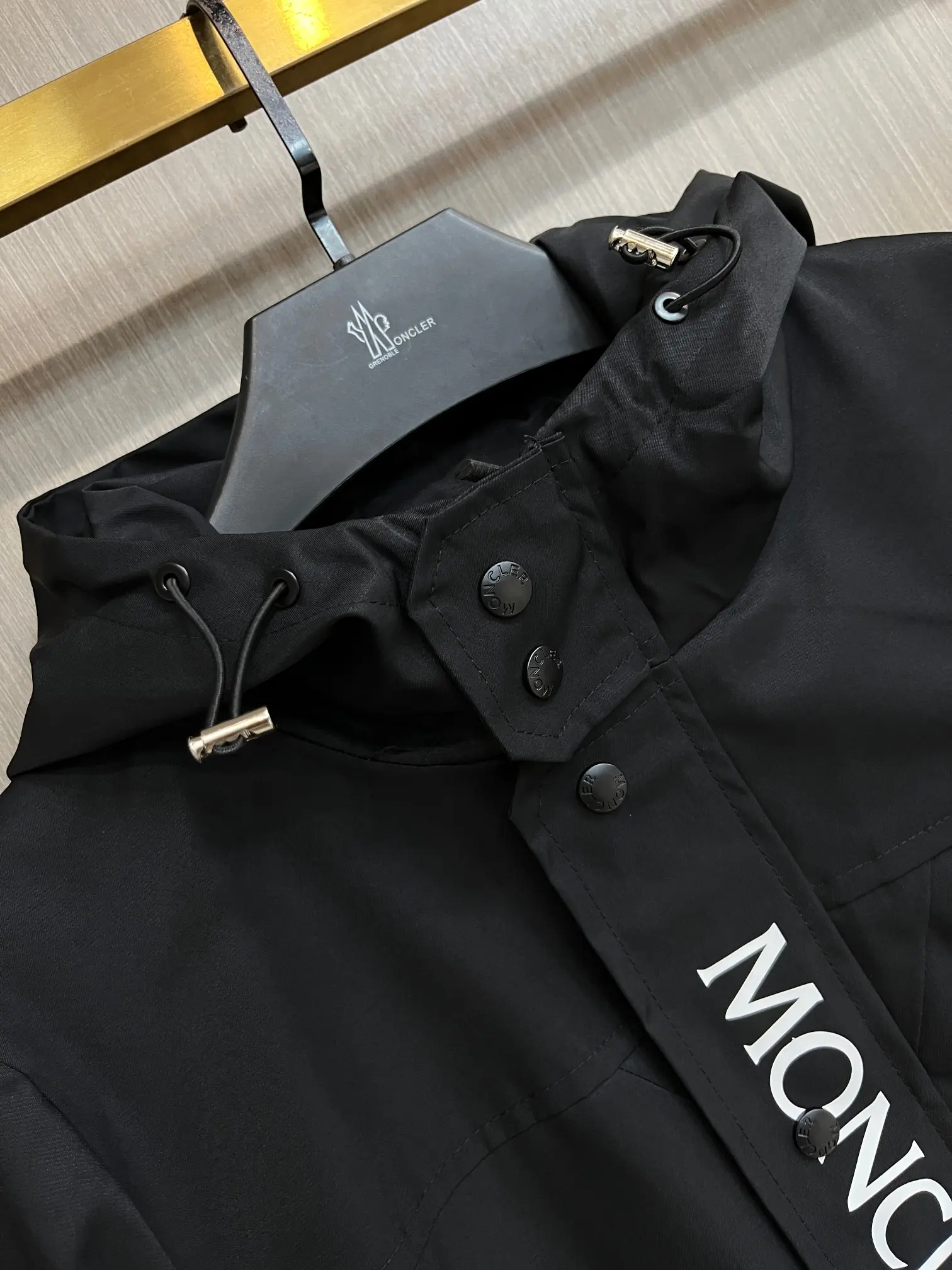 Logo-Print Hooded Shell Jacket D38014375 — view 3
