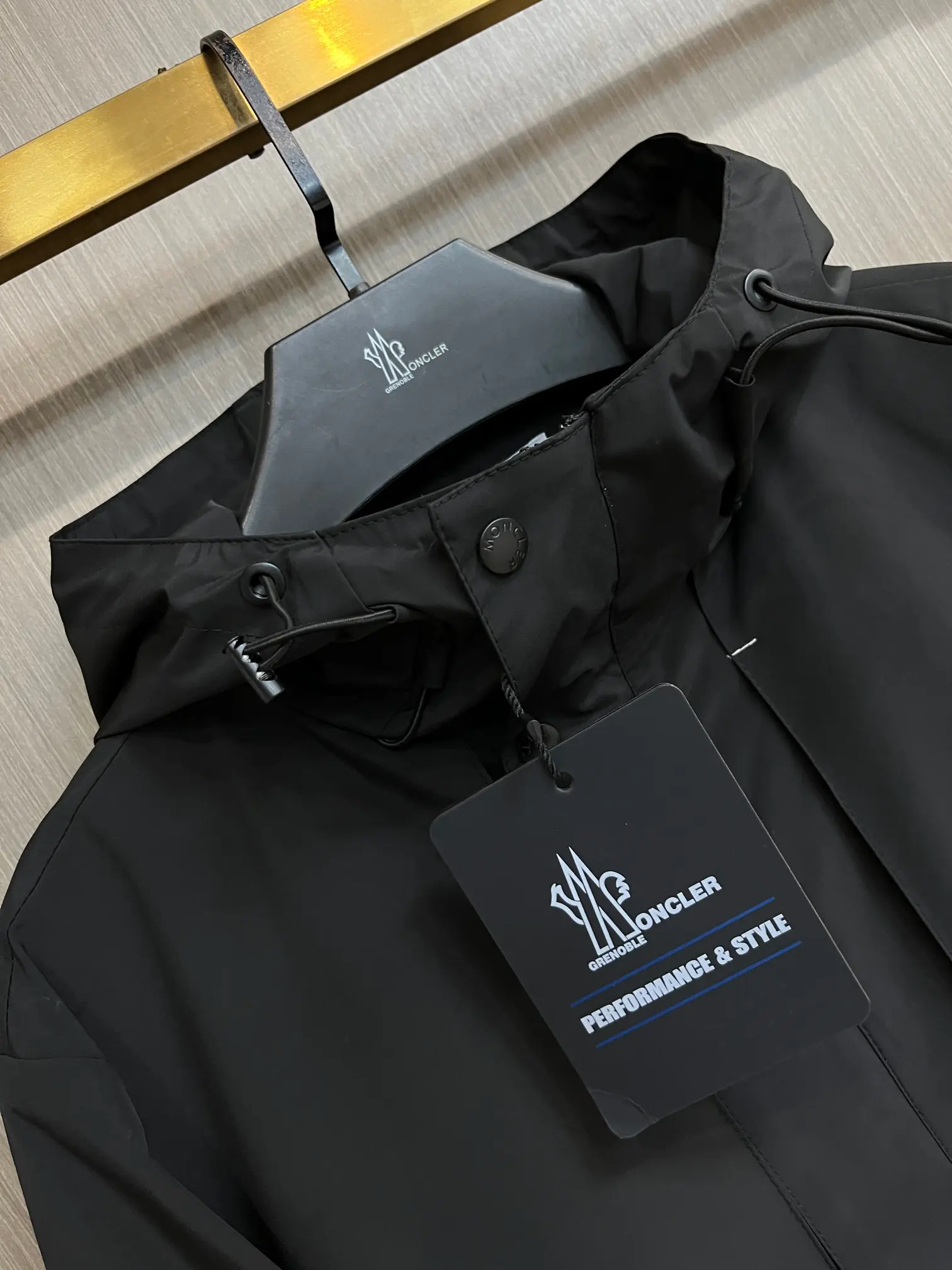 Moncler Hooded Technical Shell Jacket D38014376 — view 3