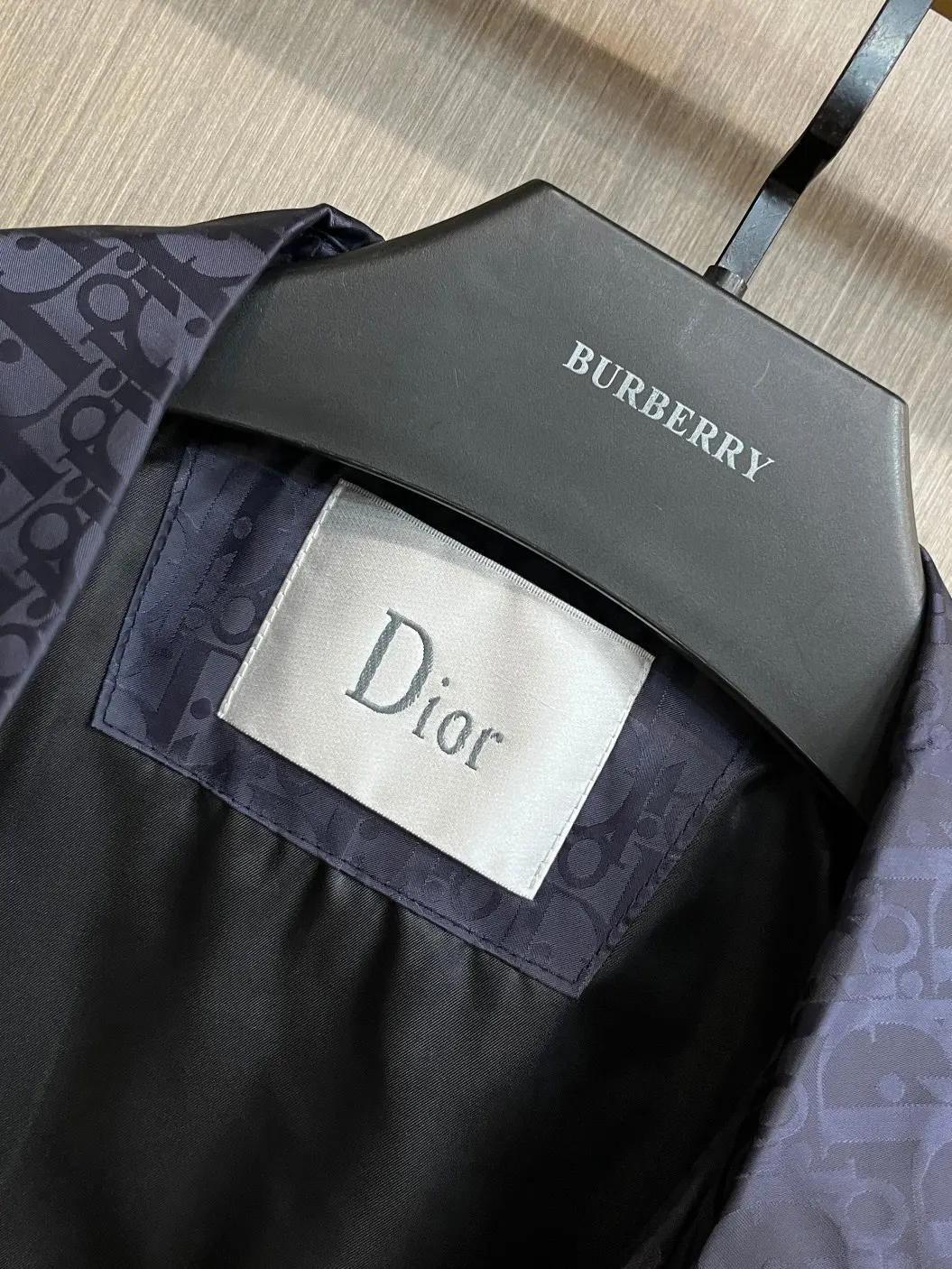 Oblique Jacquard Zip-Up Jacket with Packable Hood D38014393 — view 5