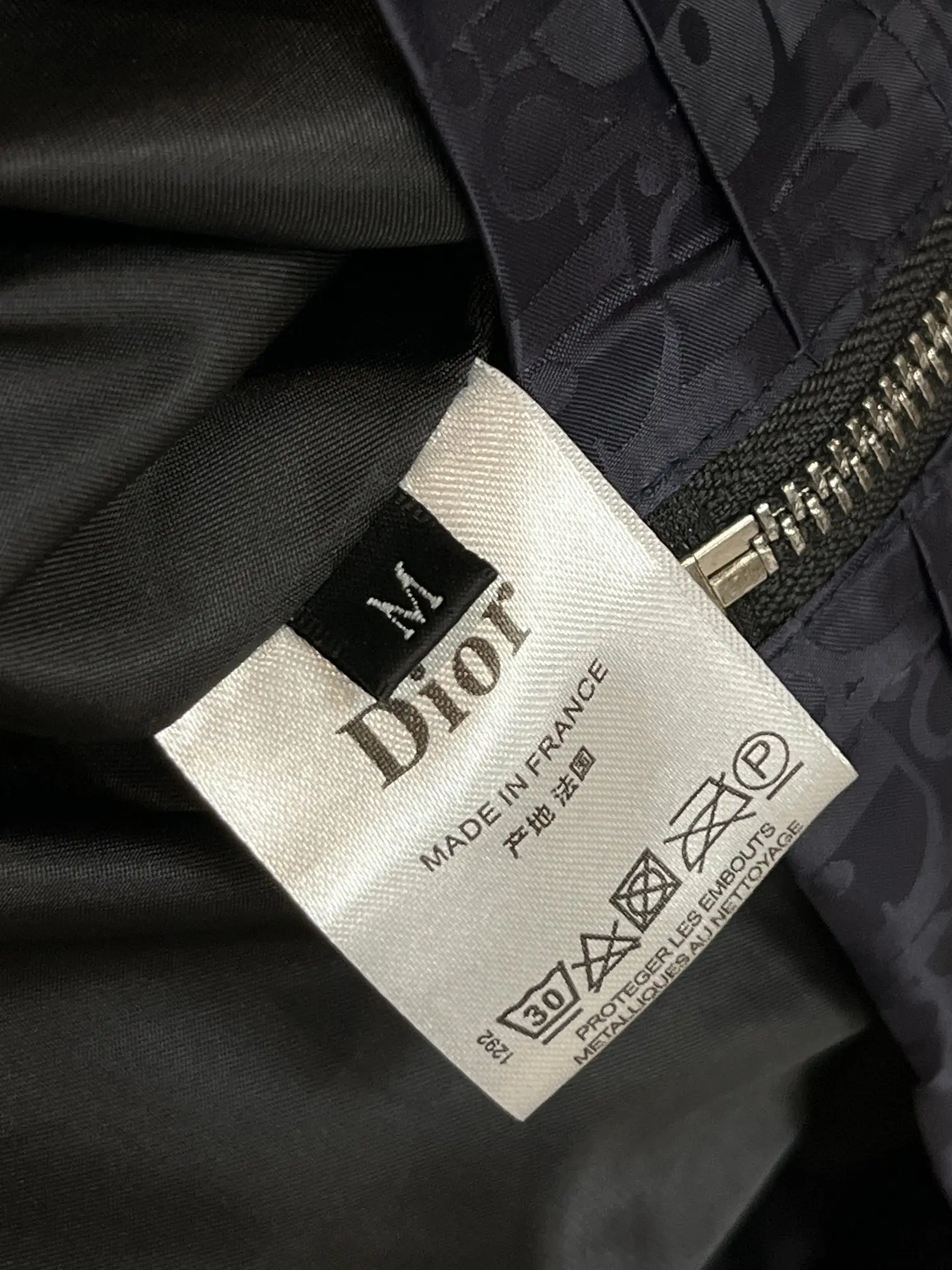 Oblique Jacquard Zip-Up Jacket with Packable Hood D38014393 — view 9