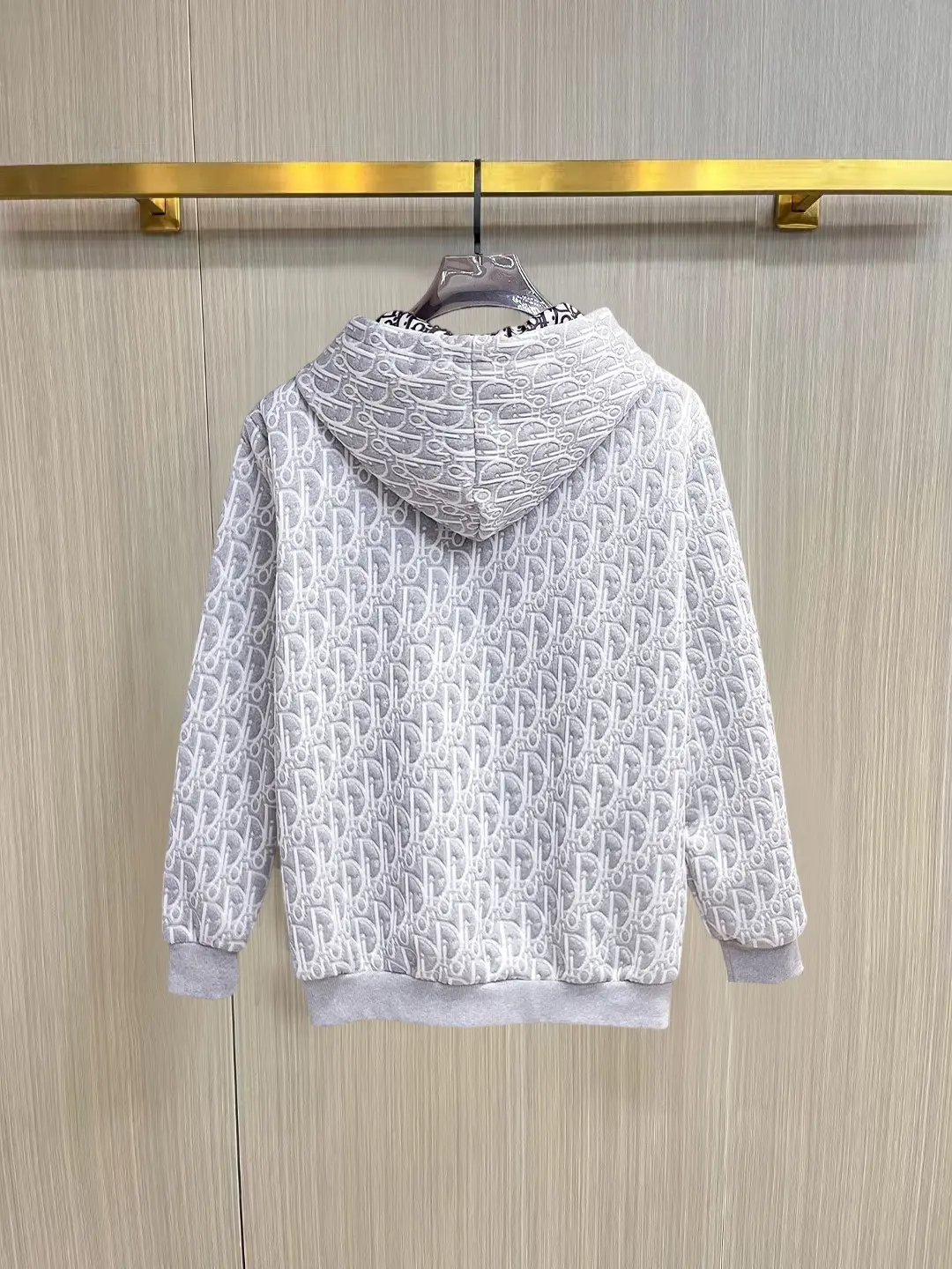 Oblique Jacquard Zip-Up Hoodie D38014343 — view 2