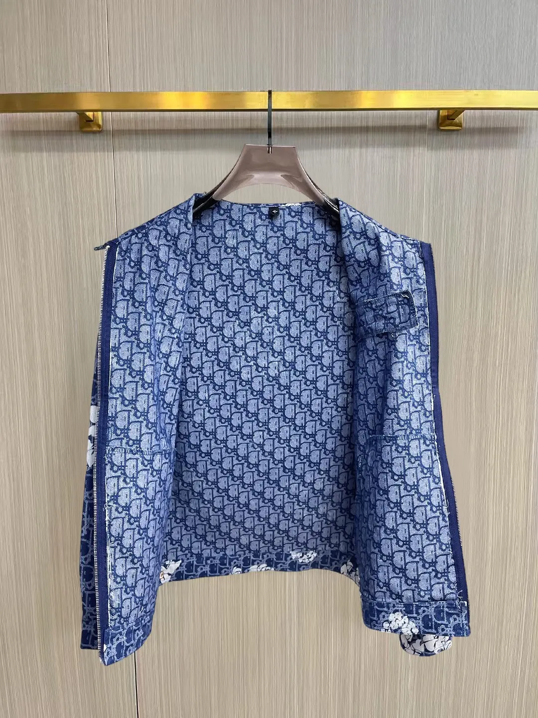Oblique Monogram and Floral Print Harrington Jacket D38014344 — view 3