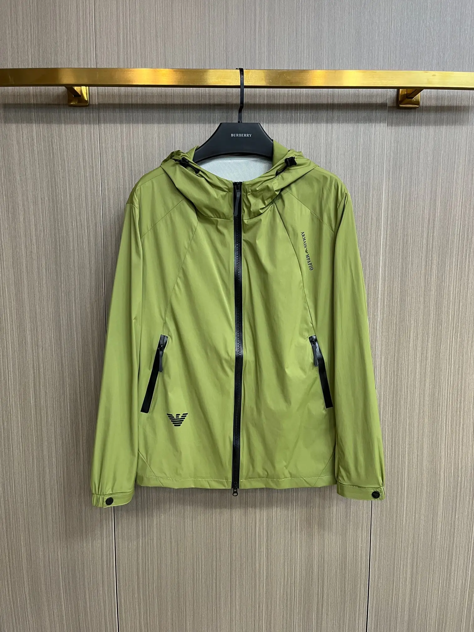 Logo-Print Hooded Windbreaker Jacket D38014310