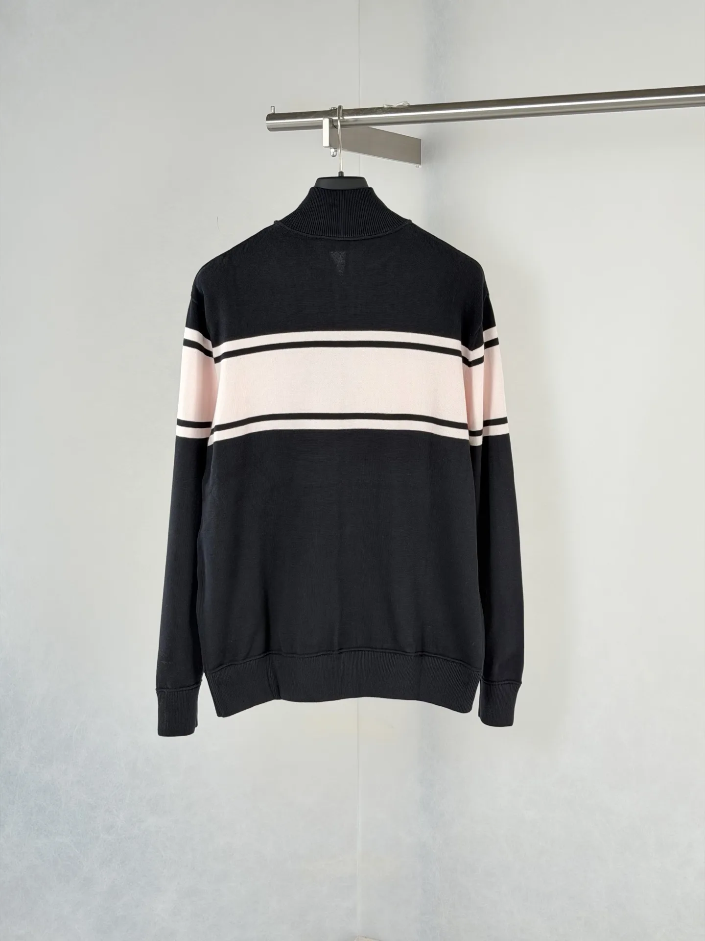 Striped Knit Zip-Up Track Jacket D38020737 — view 2