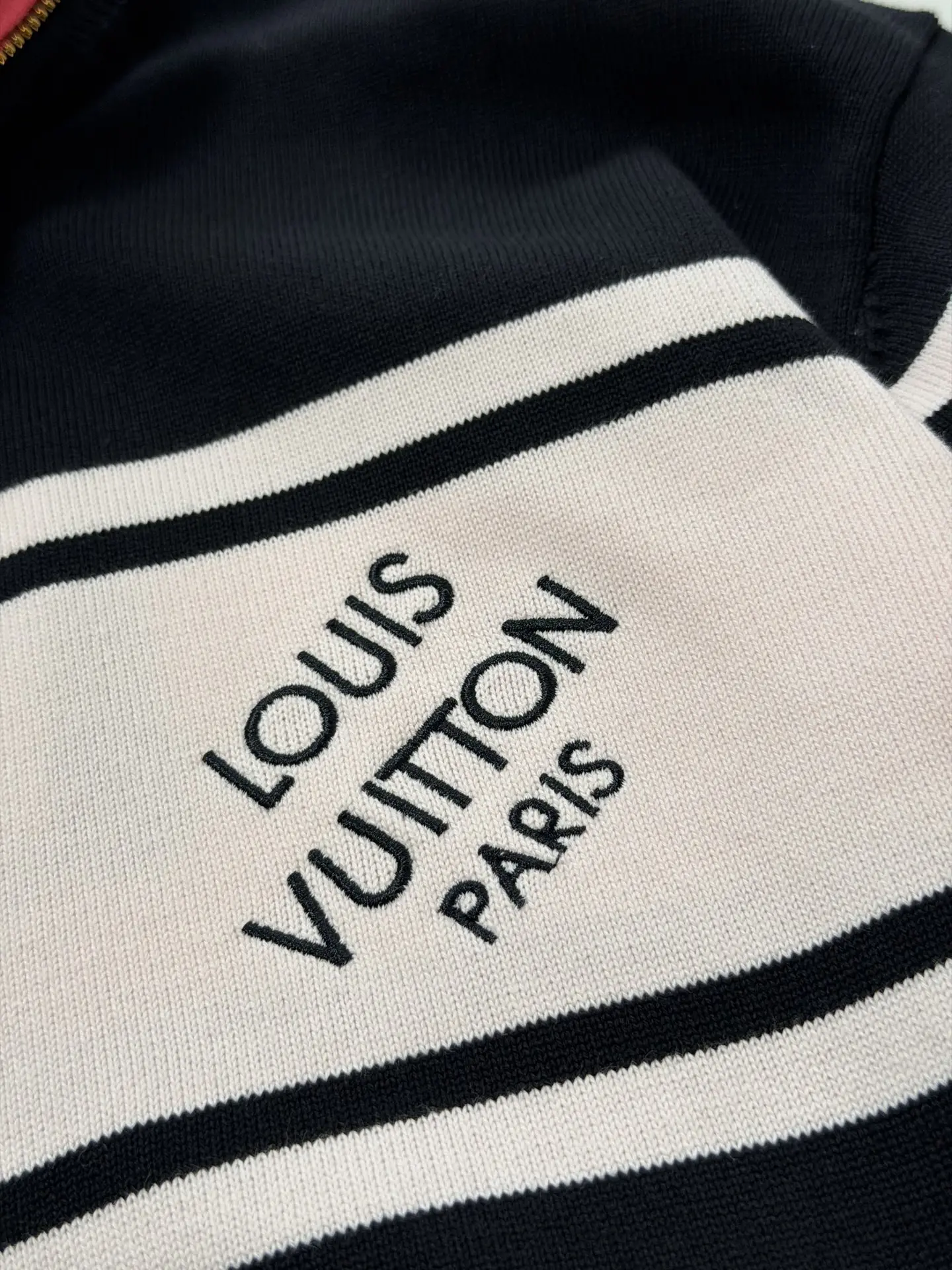 Striped Knit Zip-Up Track Jacket D38020737 — view 6