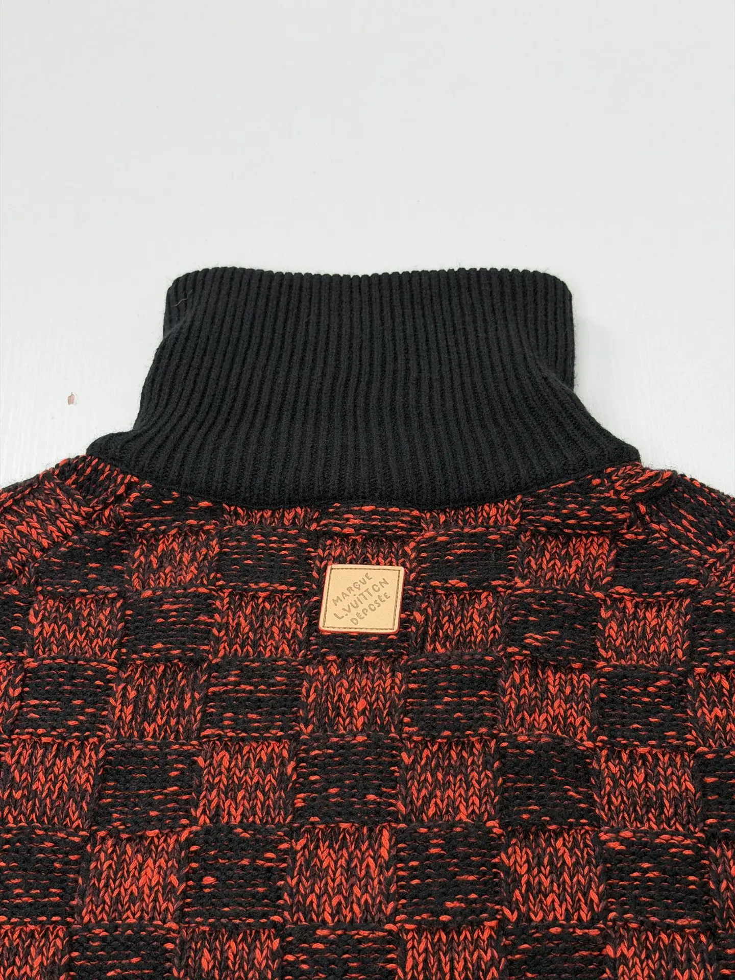 Damier Half-Zip Checkered Knit Sweater D38020672 — view 6