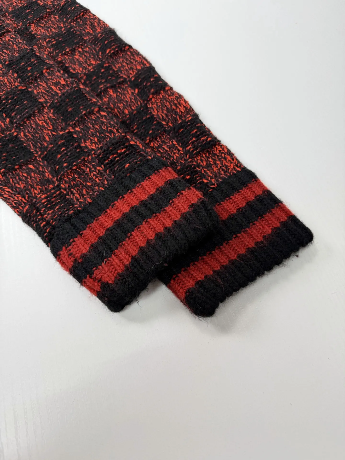 Damier Half-Zip Checkered Knit Sweater D38020672 — view 9