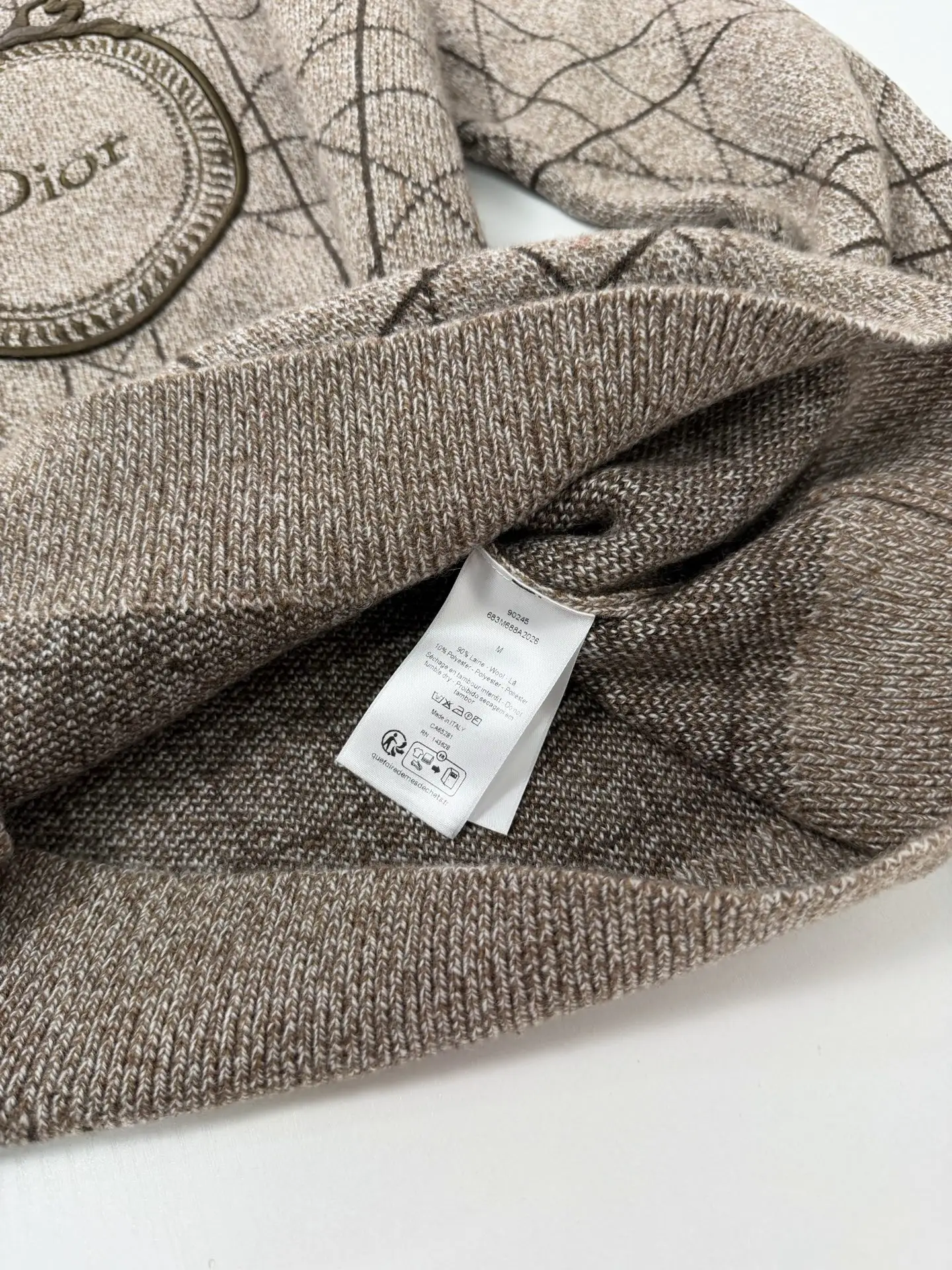 Cannage Jacquard Embroidered Crew-Neck Sweater D38020746 — view 10