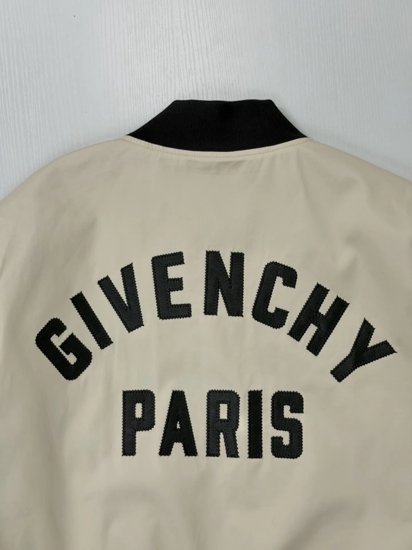 Leather-Trimmed Embroidered Bomber Jacket D38020670 — view 7