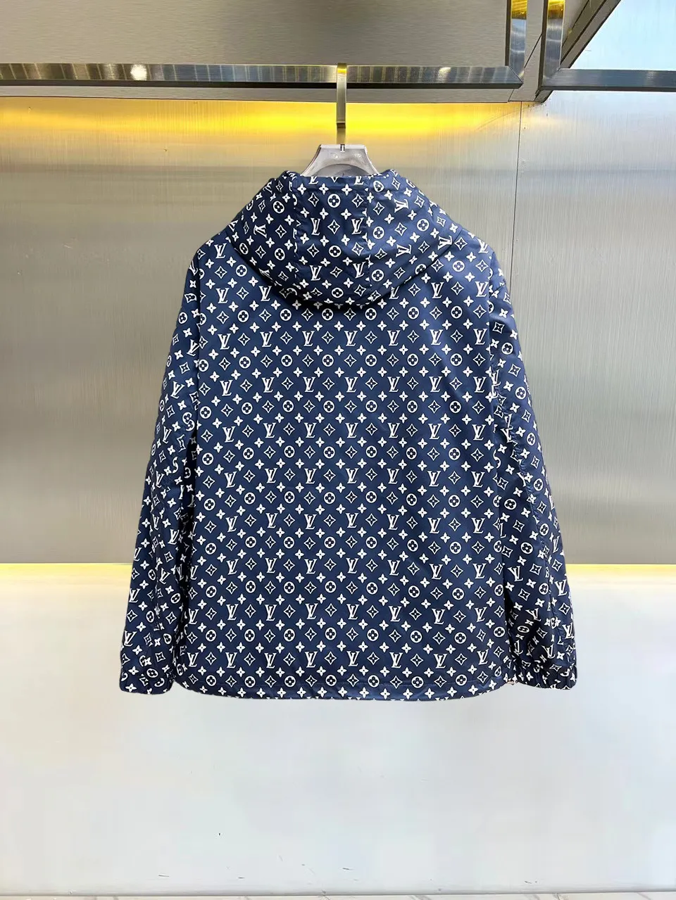 Monogram Print Hooded Windbreaker Jacket D38014728 — view 2