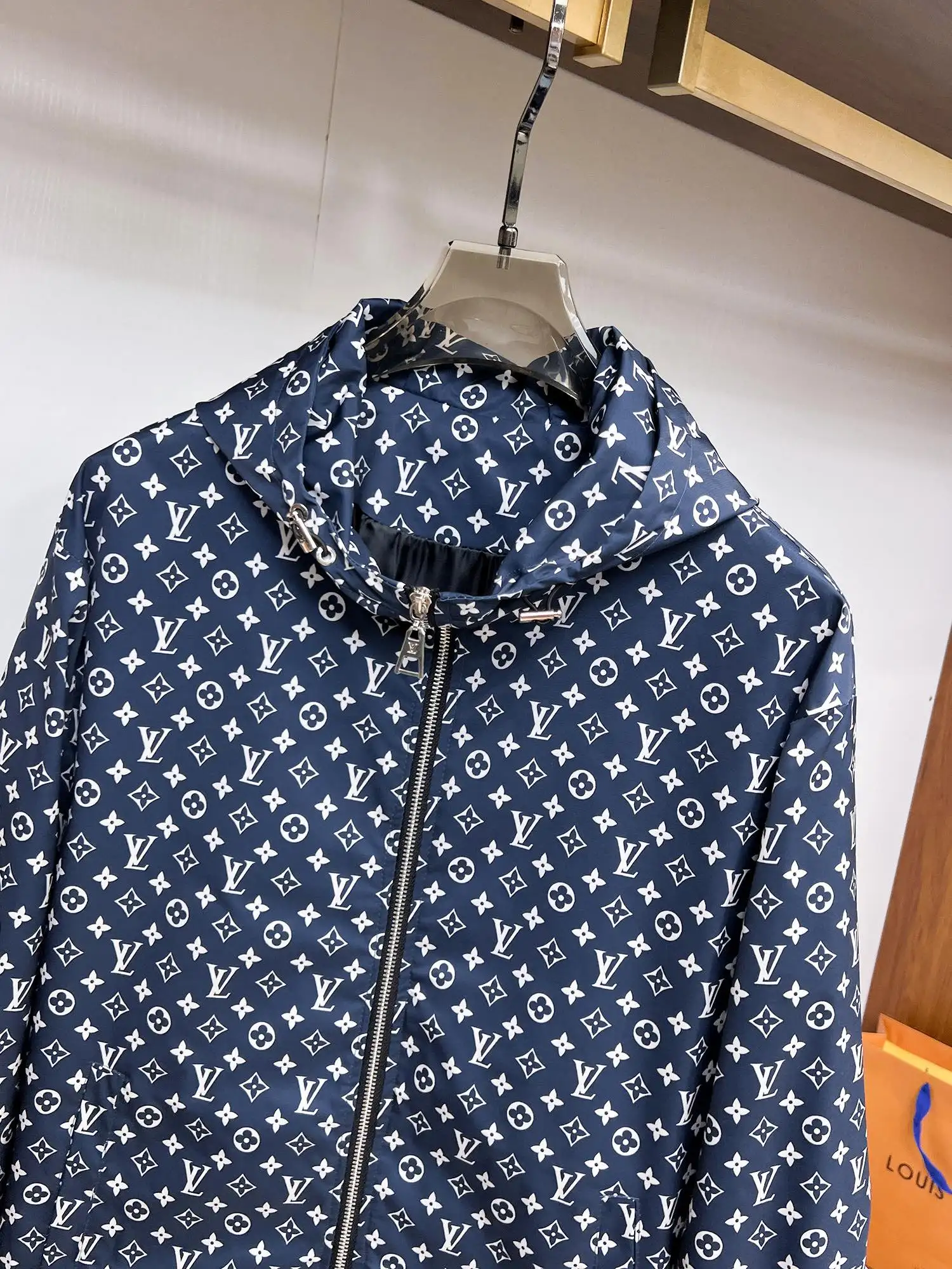 Monogram Print Hooded Windbreaker Jacket D38014728 — view 3