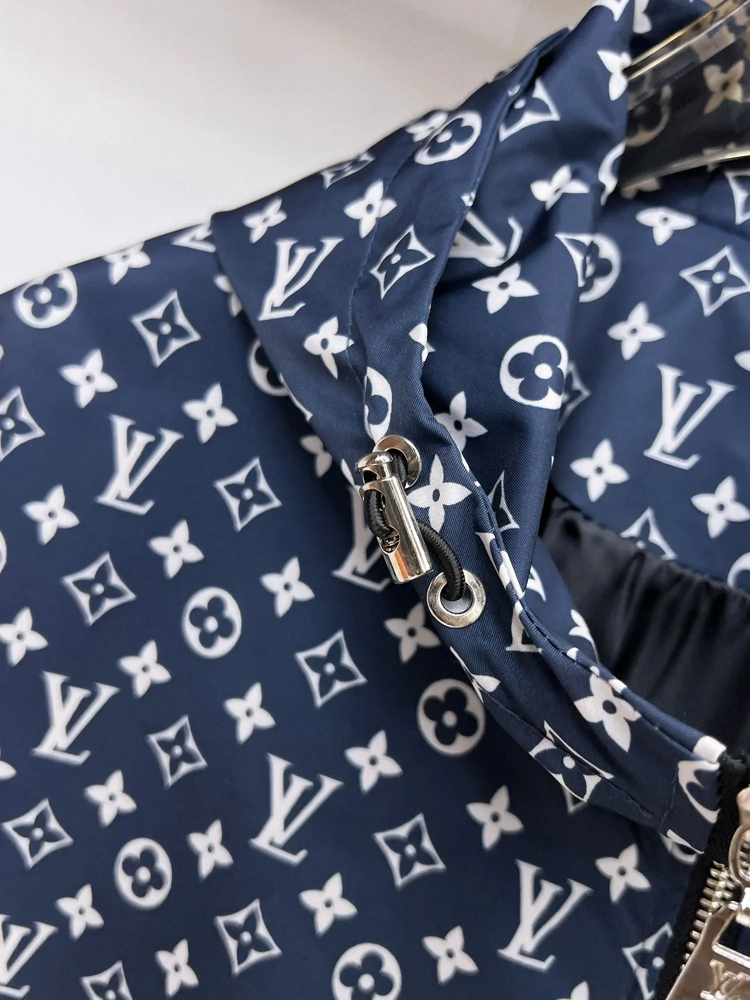 Monogram Print Hooded Windbreaker Jacket D38014728 — view 5